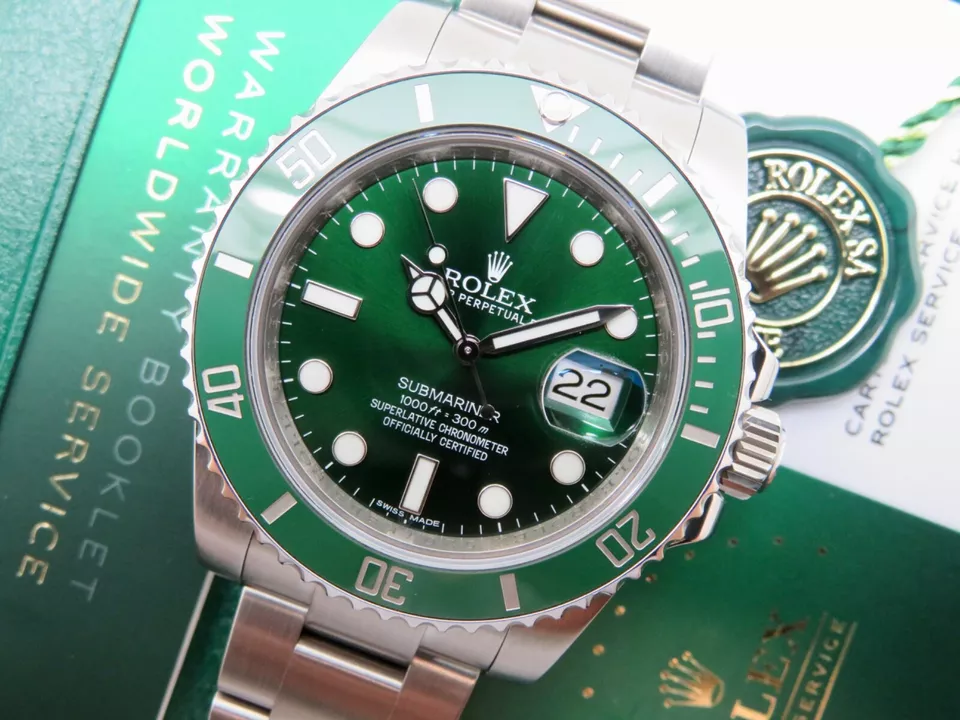 Rolex Submariner Hulk 116610LV 40mm C.2010-2016 with Box Hangtag & Service Card - Image 7