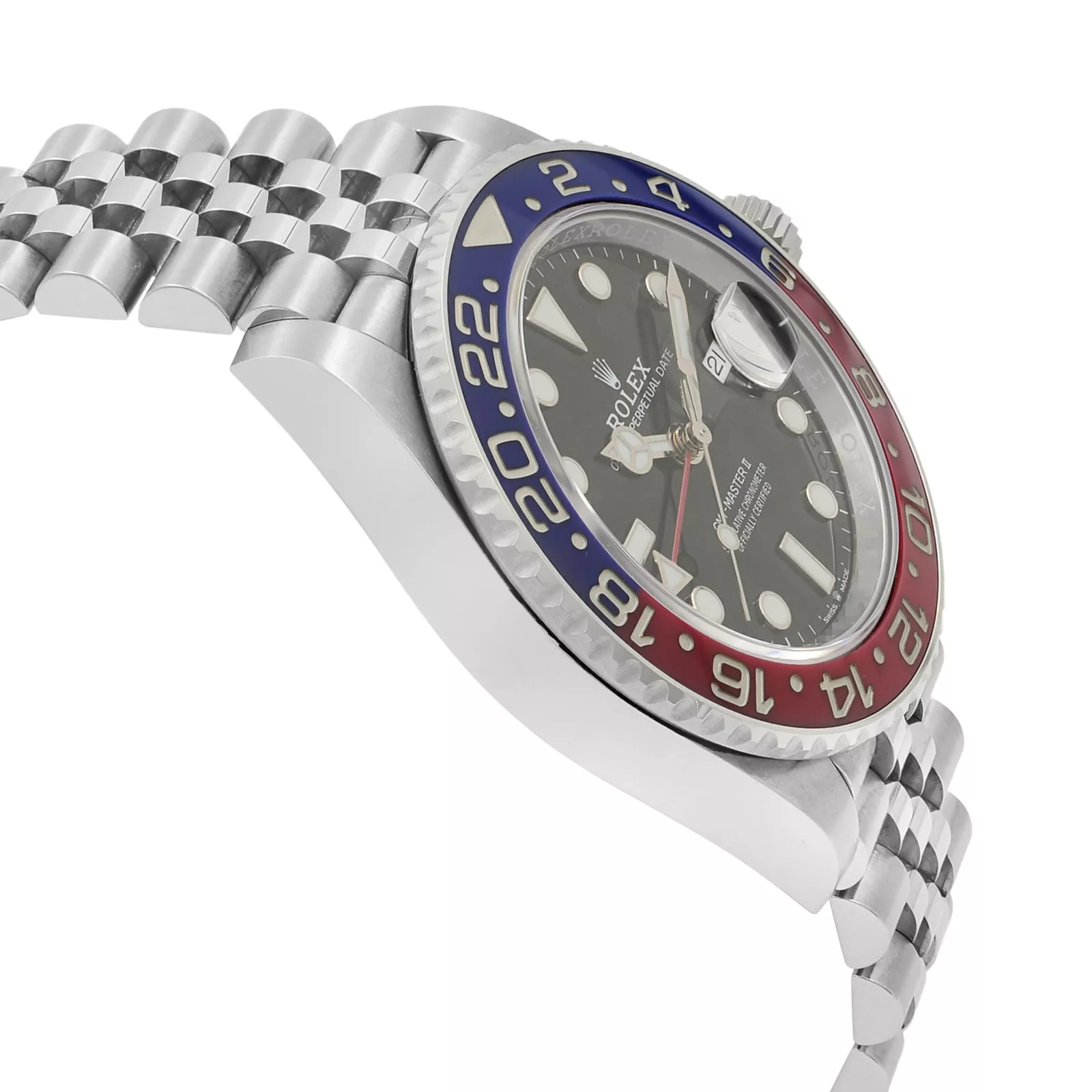 Rolex GMT-Master II 126710BLRO Silver Jubilee Bracelet with Red and Blue Bezel - Image 4