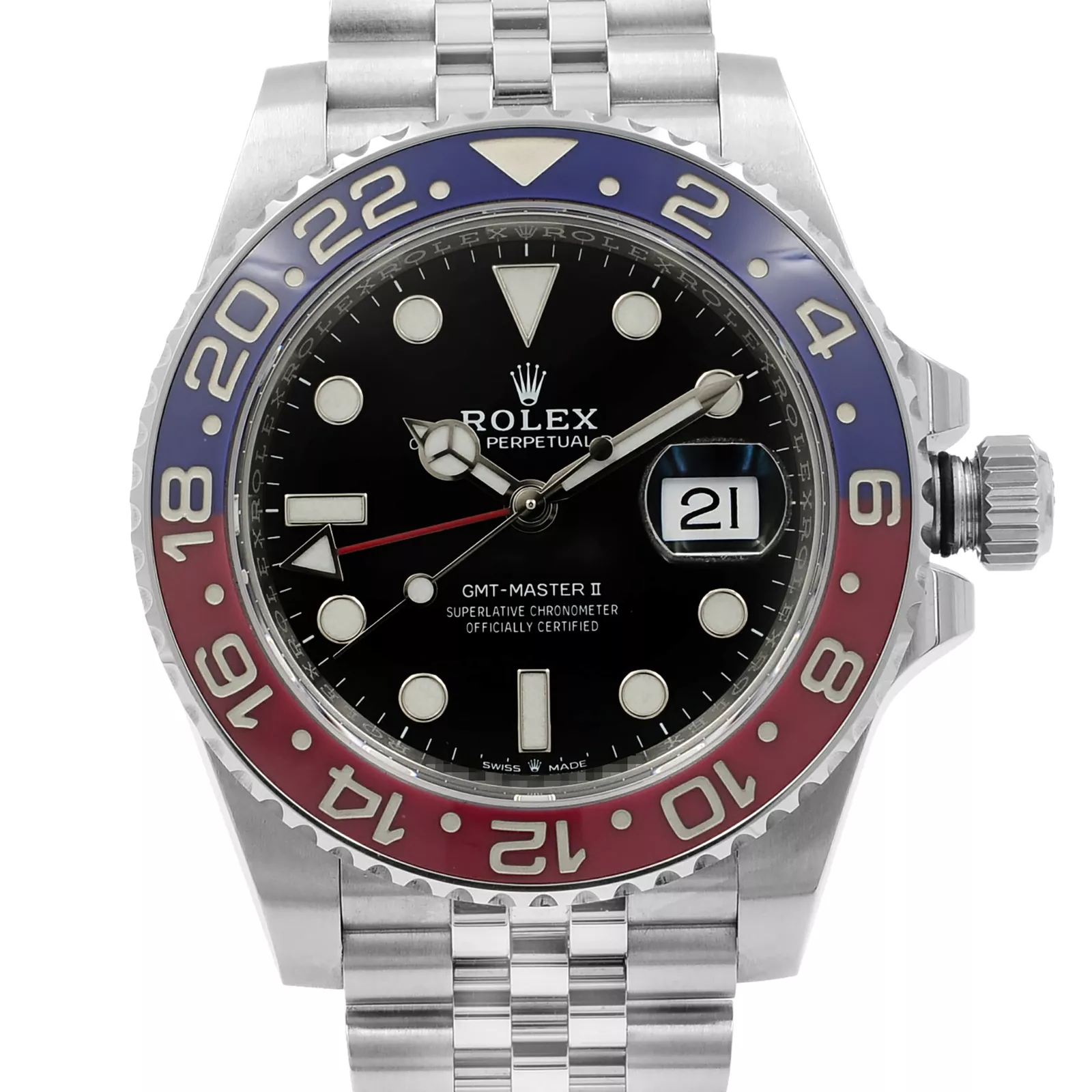 Rolex GMT-Master II 126710BLRO Silver Jubilee Bracelet with Red and Blue Bezel - Image 6