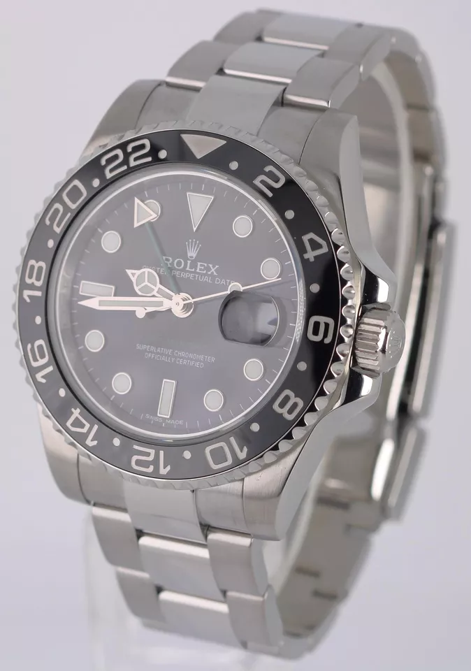 Rolex GMT-Master II Stainless Steel Black 40mm Ceramic BLUE LUME 116710 Watch - Image 6