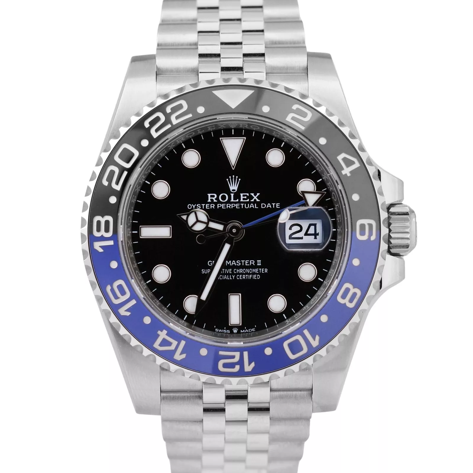 MINT 2023 Rolex GMT-Master II BATGIRL Blue 40mm JUBILEE Steel 126710 BLNR BOX - Image 2