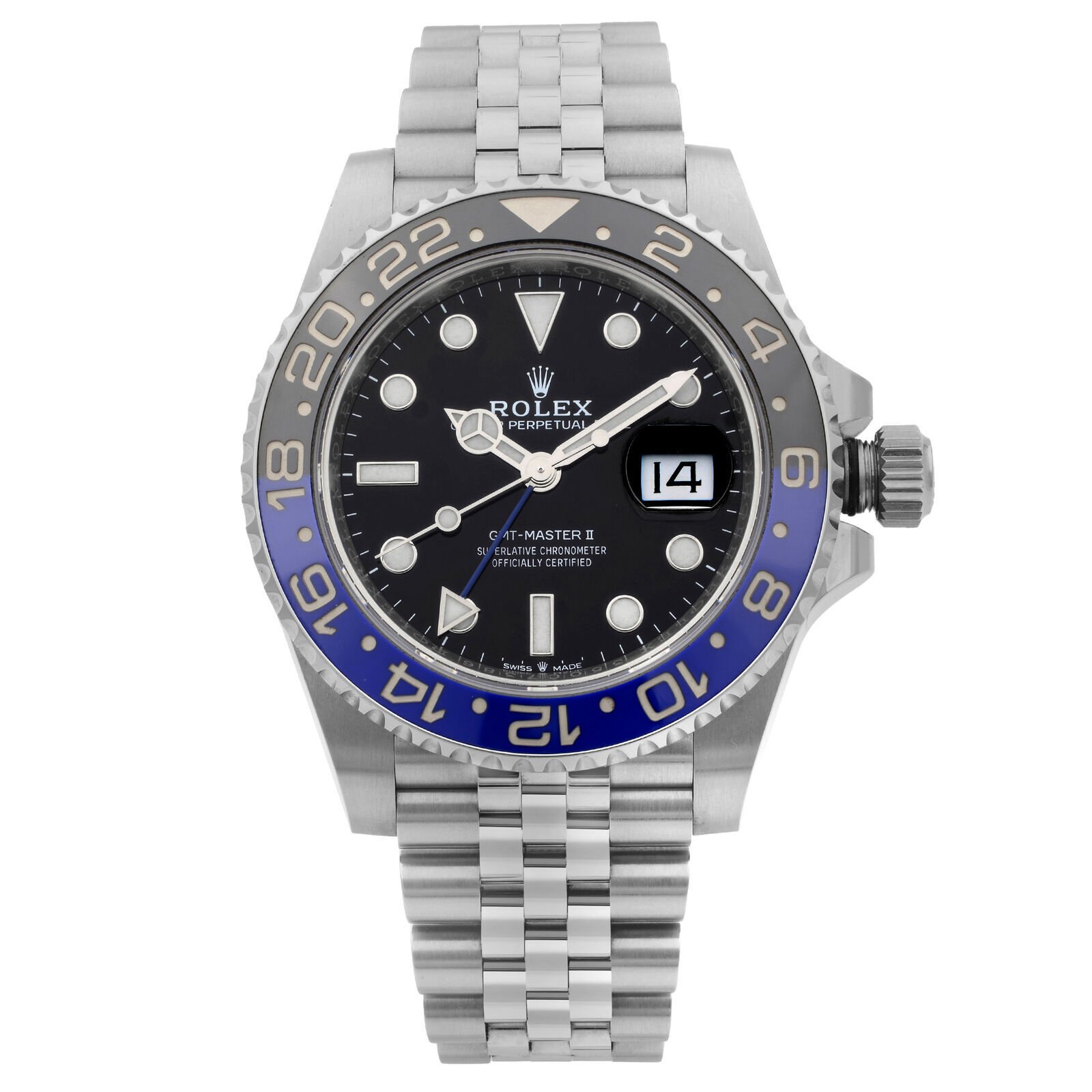 Rolex GMT-Master II 126710BLNR Silver Jubilee Bracelet with Blue and Black Bezel - Image 2