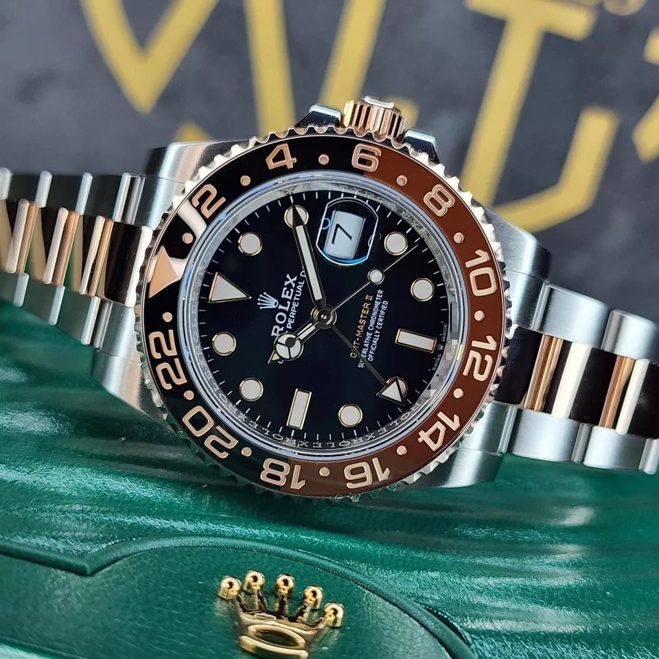 2023 ROLEX GMT MASTER II 126711CHNR 40MM STEEL ROSE GOLD ROOTBEER CERAMIC B/P - Image 4