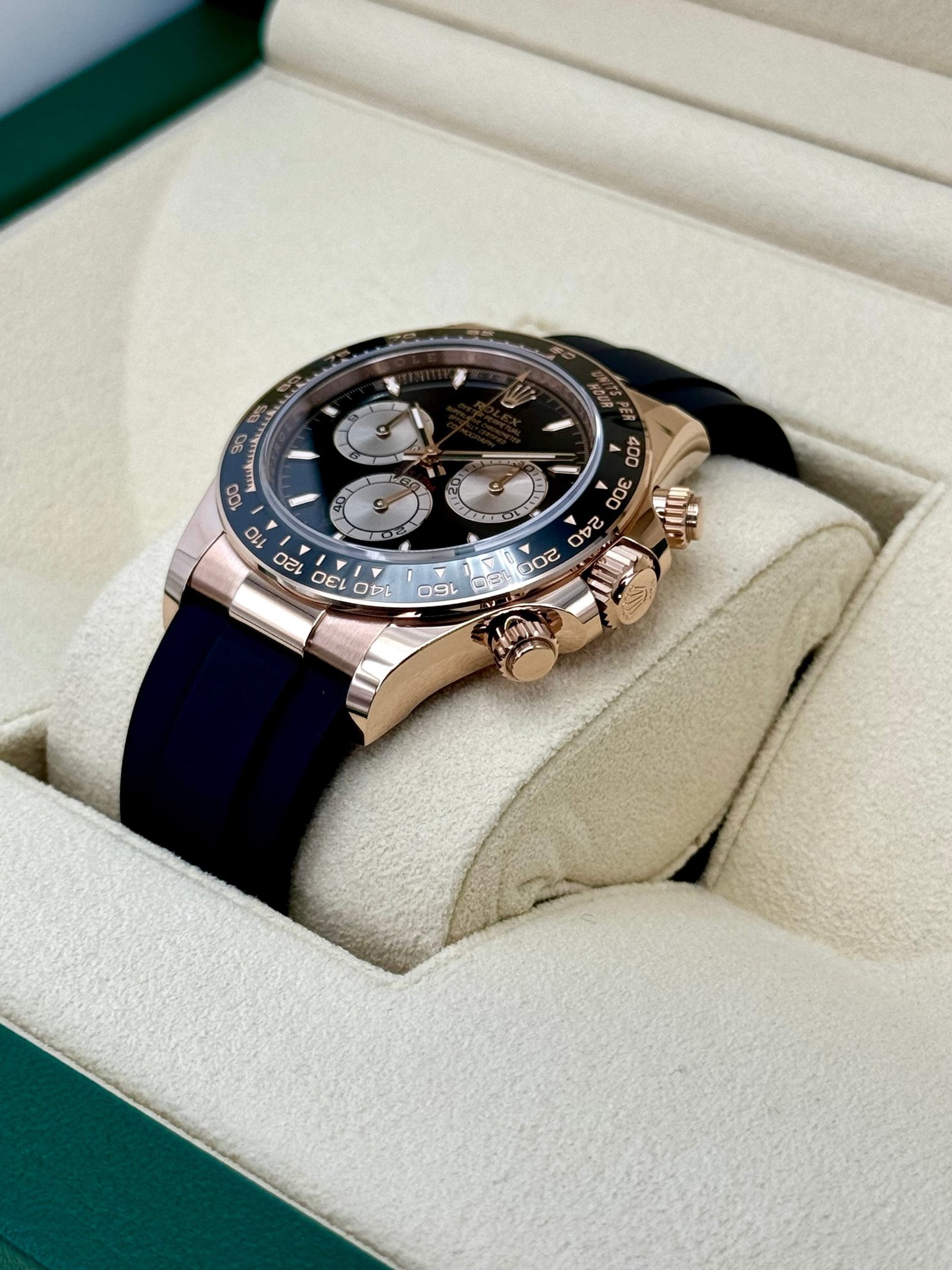 2025 Rolex Daytona 40mm 126515LN Rose Gold Oysterflex Black Dial (Unworn) - Image 5