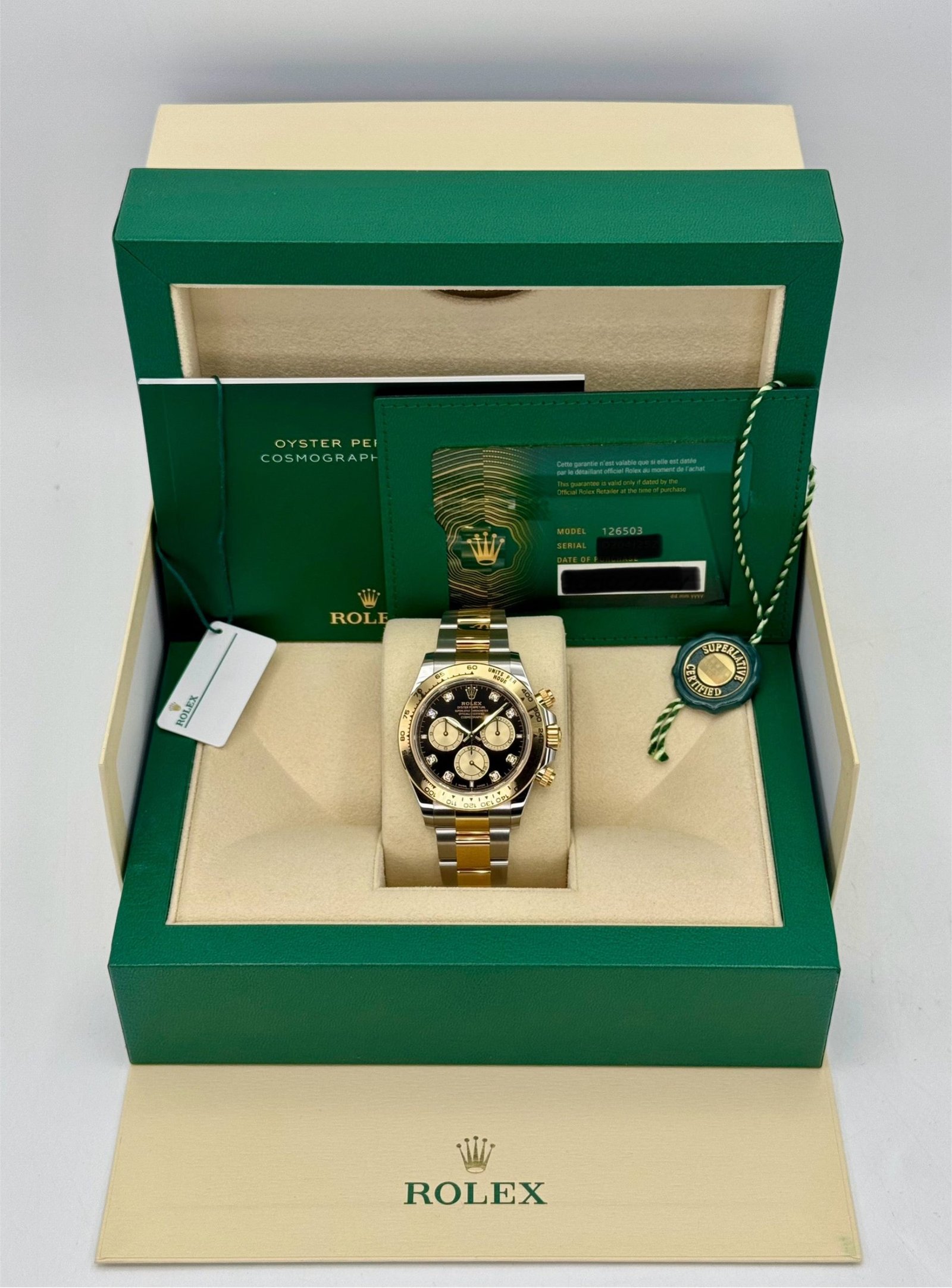 2025 Rolex Daytona 40mm 126503 Two-Tone Black Diamond Dial (Unworn) - Image 10