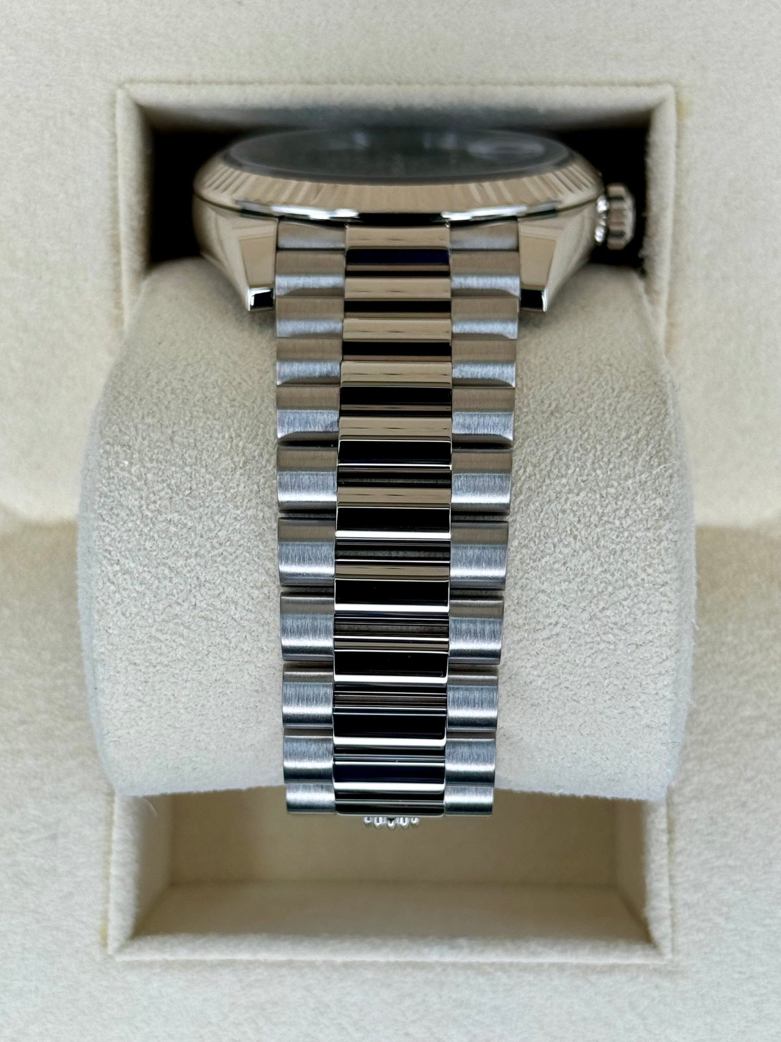 2023 Rolex Day-Date 40mm 228239 White Gold Olive Dial - Image 3