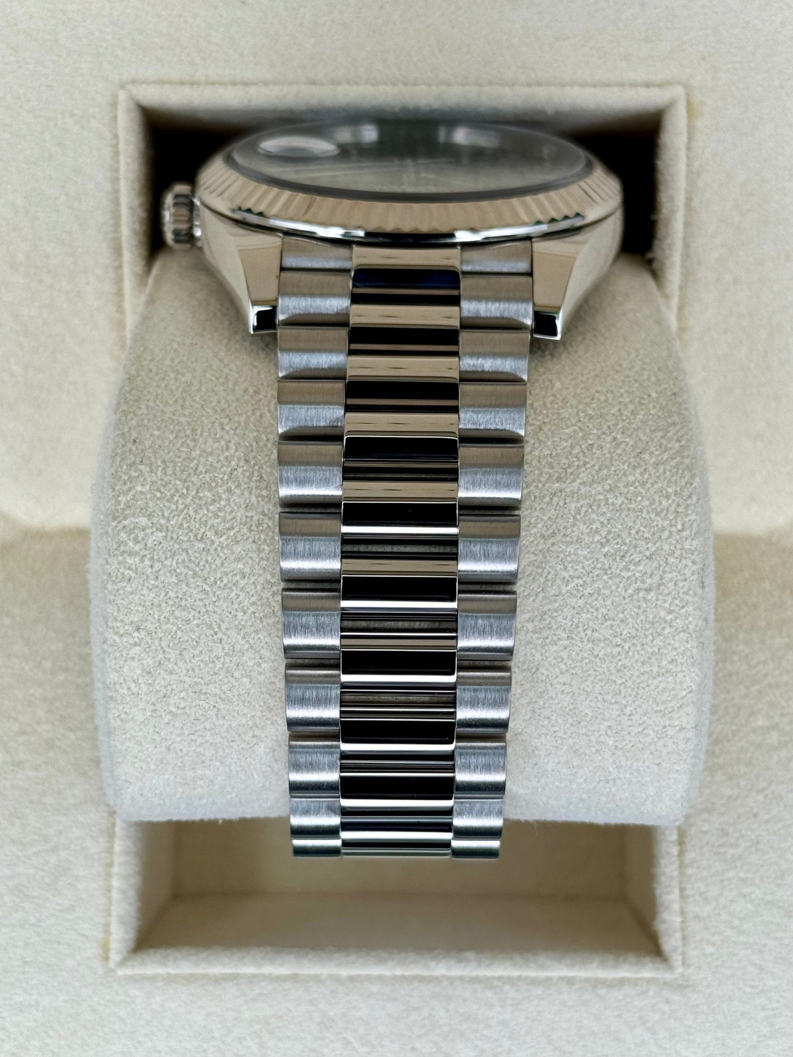 2023 Rolex Day-Date 40mm 228239 White Gold Olive Dial - Image 4
