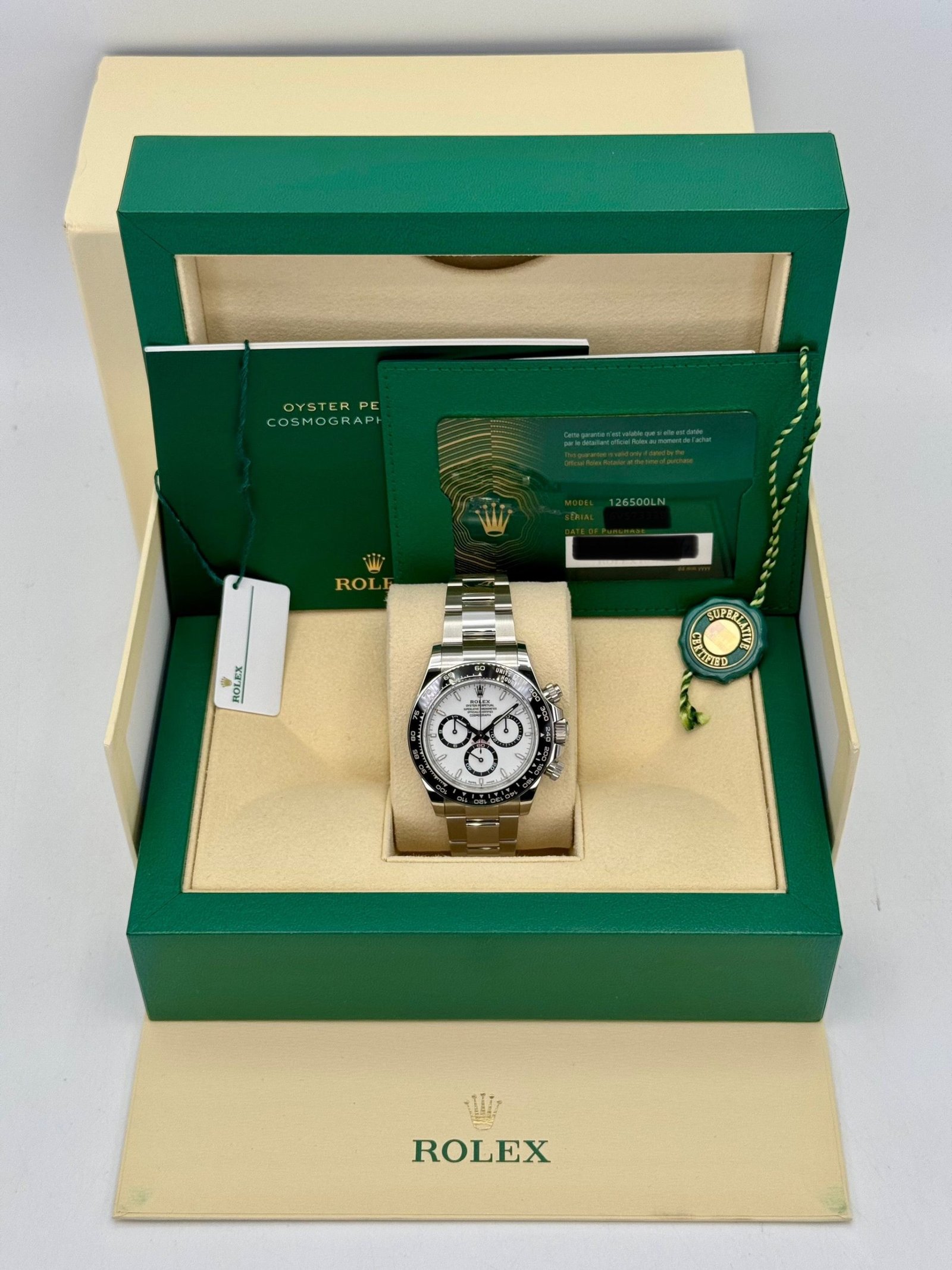 2025 Rolex Daytona 40mm 126500LN Stainless Steel Panda Dial (Unworn) - Image 12