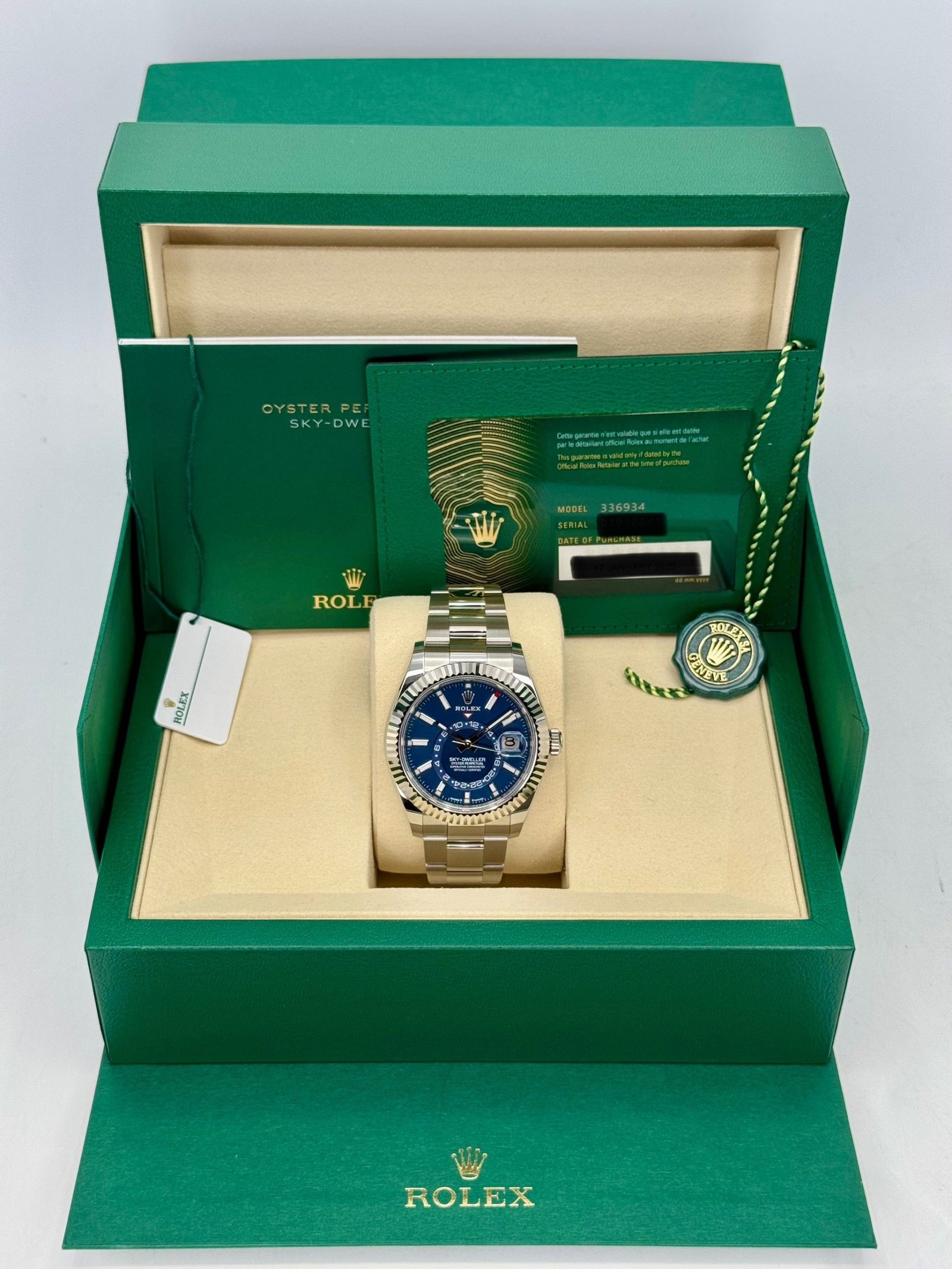 2025 Rolex Sky-Dweller 42mm 336934 Oyster Blue Dial (Unworn) - Image 10