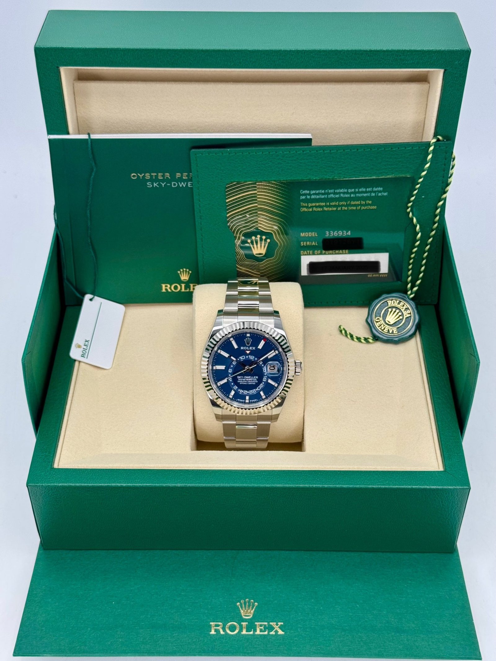 2025 Rolex Sky-Dweller 42mm 336934 Oyster Blue Dial (Unworn) - Image 9