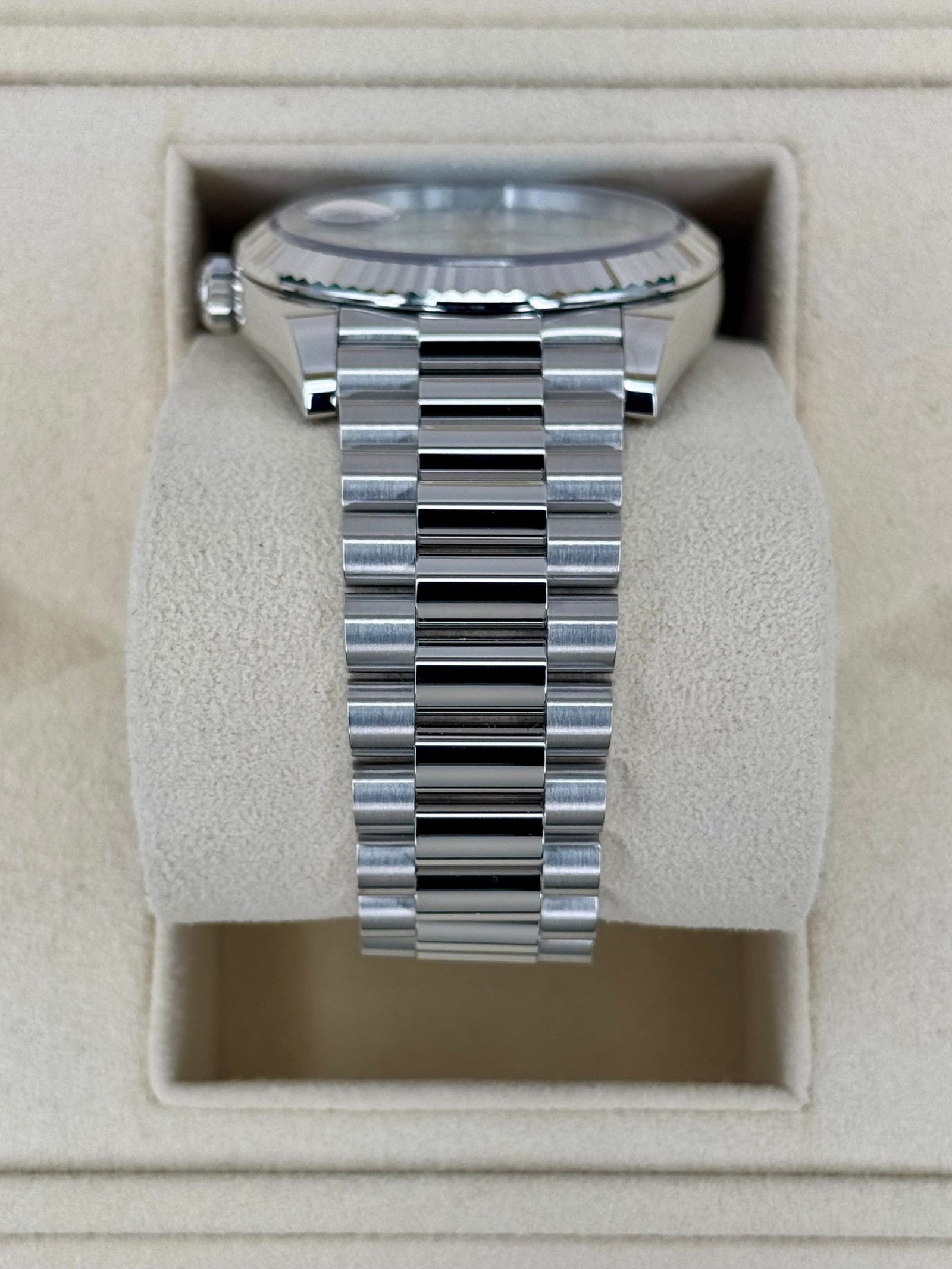 2024 Rolex Day-Date Platinum 40mm 228236 Ice-Blue Roman Dial (Unworn) - Image 4