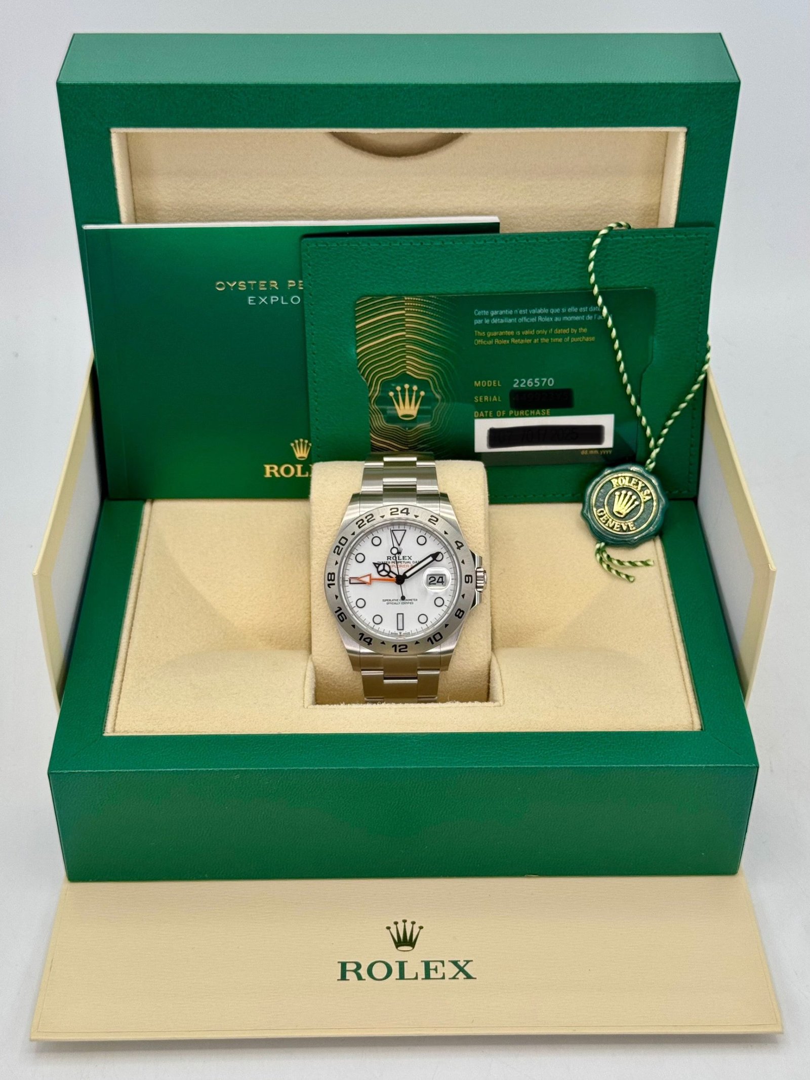 2025 Rolex Explorer II 42mm 226570 Polar White Dial (Unworn) - Image 9