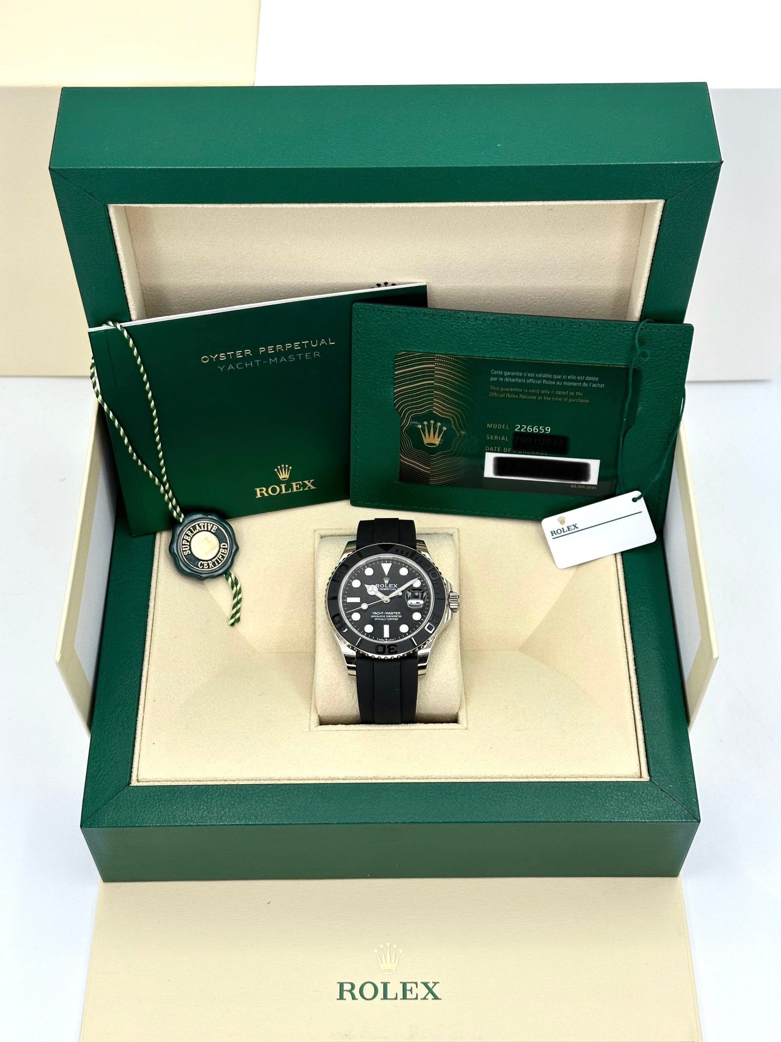 2025 Rolex Yacht-Master 42 226659 White Gold Oysterflex Black Dial (Unworn) - Image 12