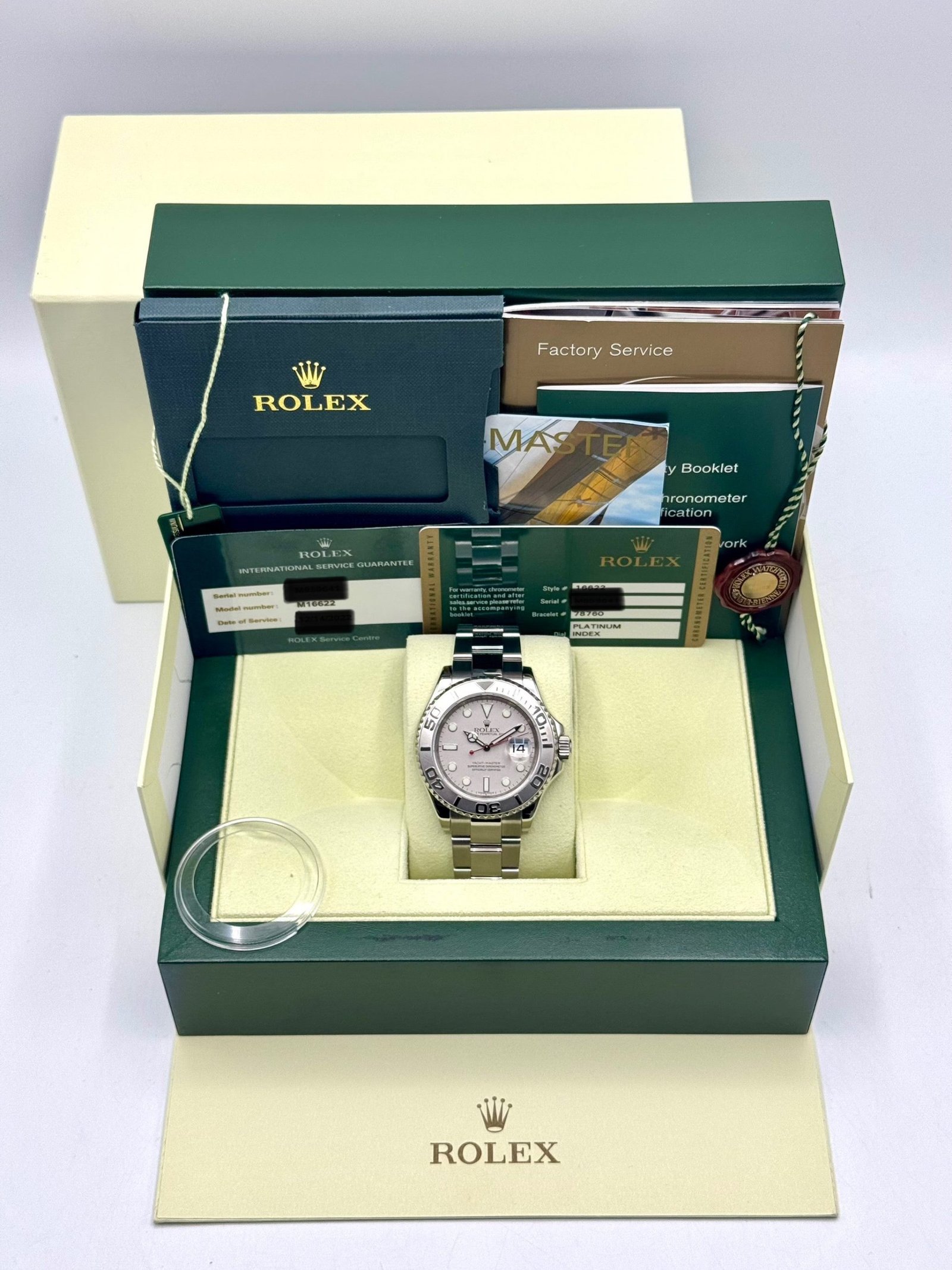 2010 Rolex Yacht-Master 40mm 16622 Platinum Bezel and Dial - Image 10