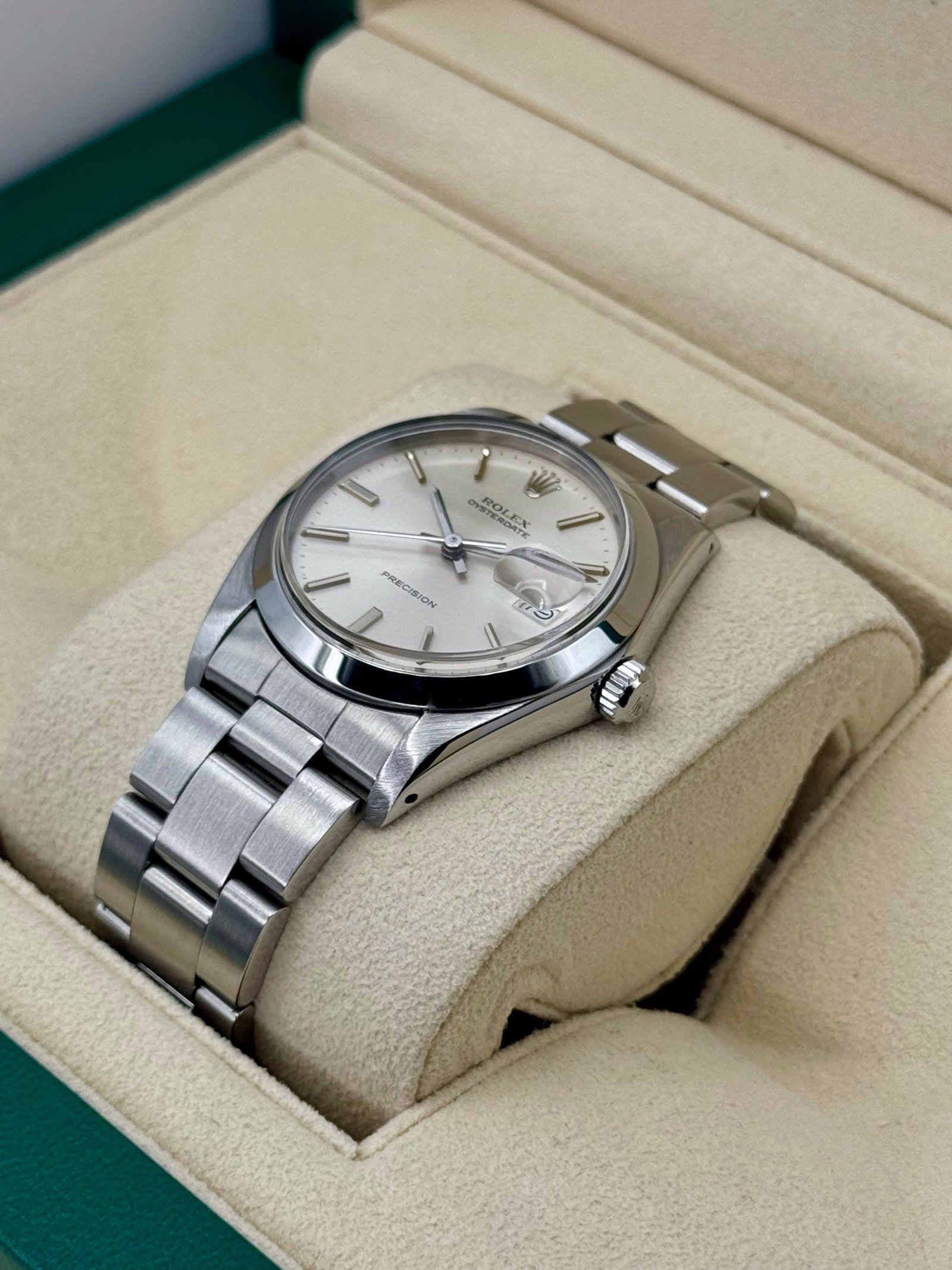 Rolex Oyster Date 34mm 6694 Stainless Steel Silver Dial - Image 5