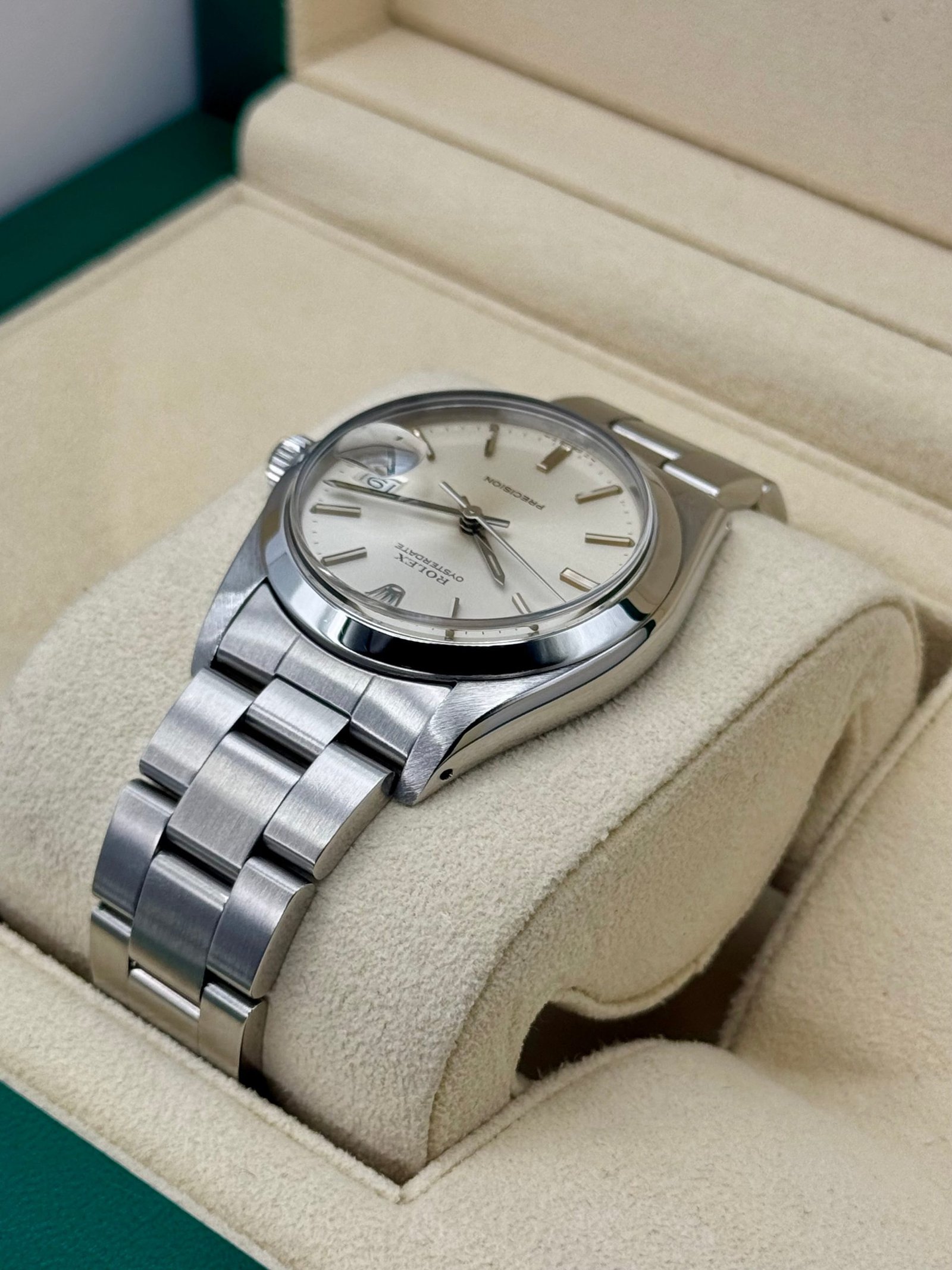 Rolex Oyster Date 34mm 6694 Stainless Steel Silver Dial - Image 7