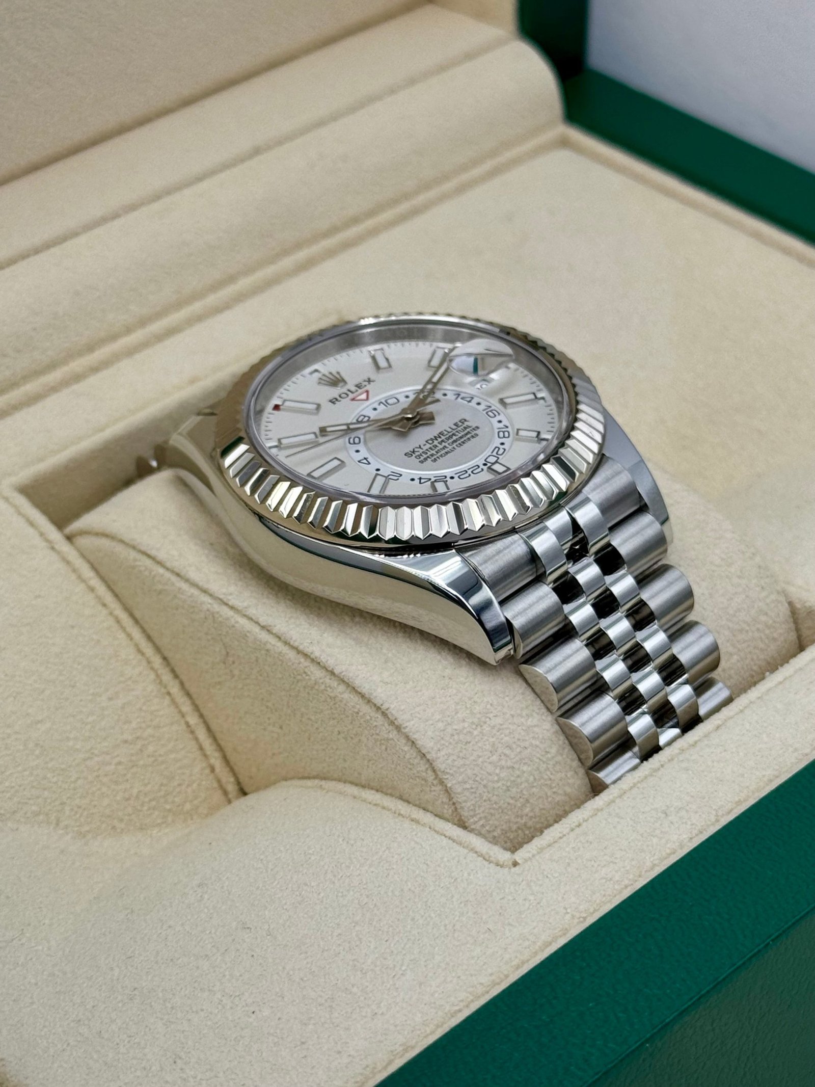 2022 Rolex Sky-Dweller 42mm 326934 Stainless Steel Jubilee White Dial - Image 6