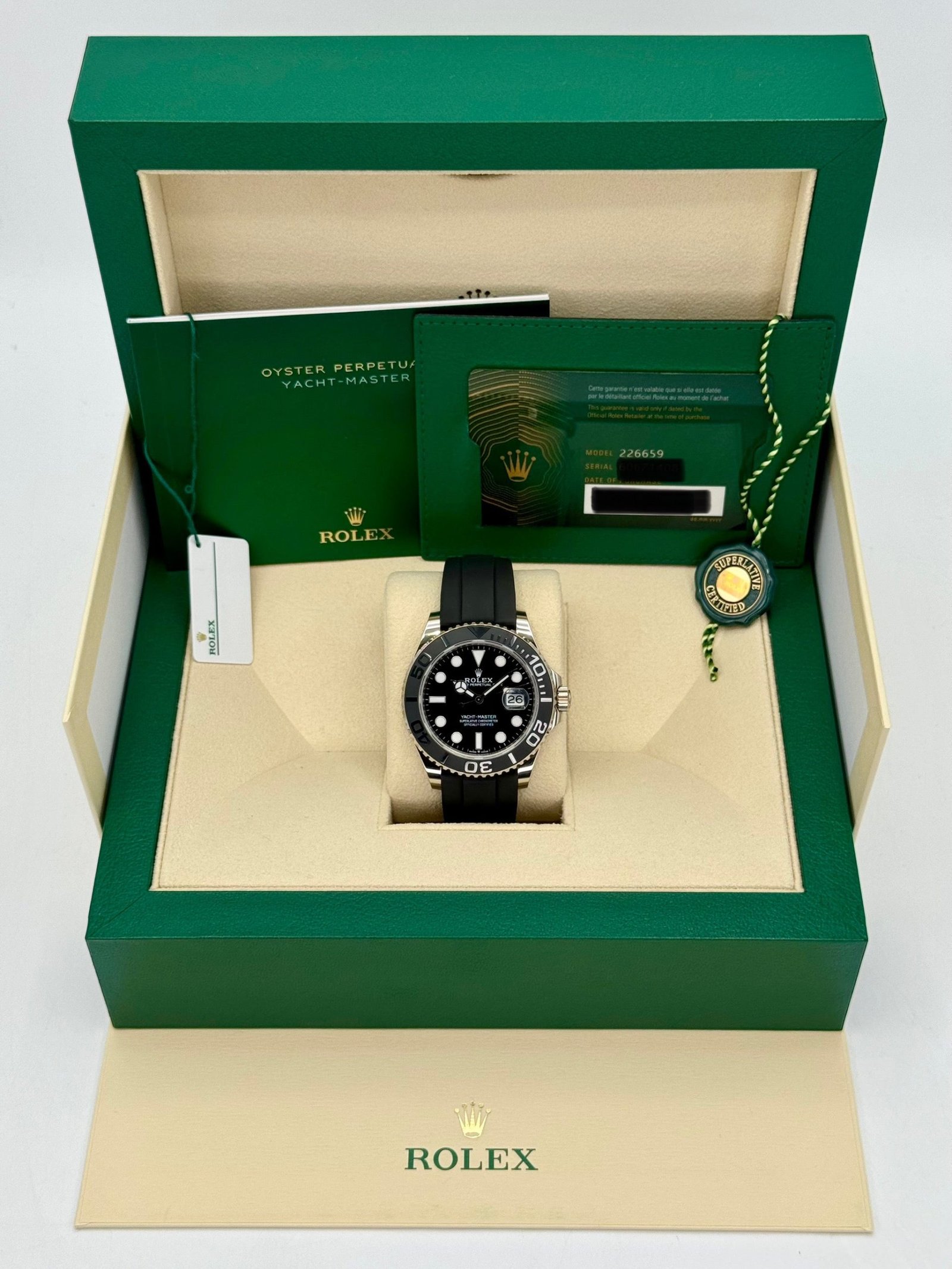 2024 Rolex Yacht-Master 42mm 226659 White Gold Oysterflex Black Dial (Unworn) - Image 11