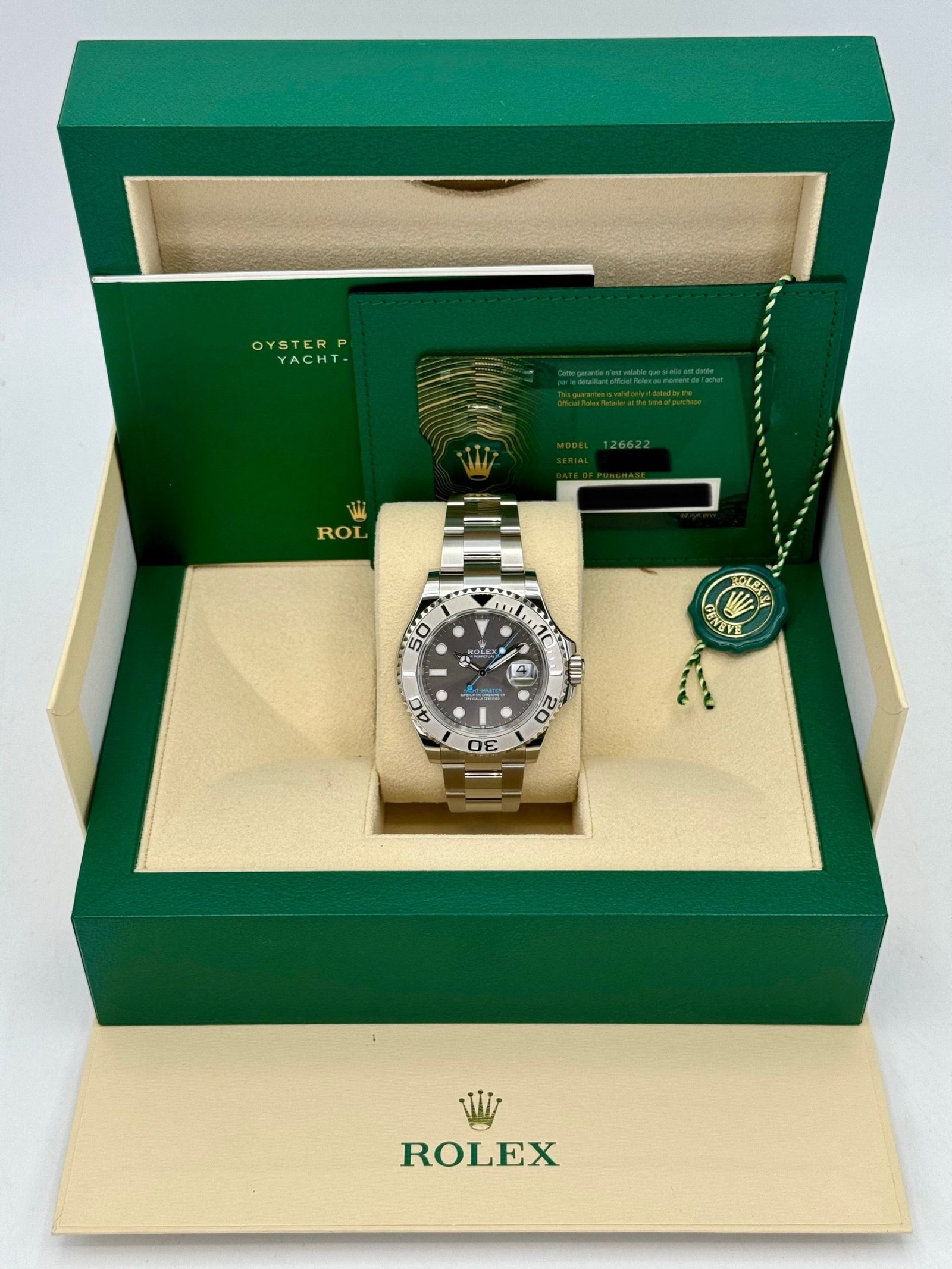 2024 Rolex Yacht-Master 40mm 126622 Stainless Steel Rhodium Dial (Unworn) - Image 9