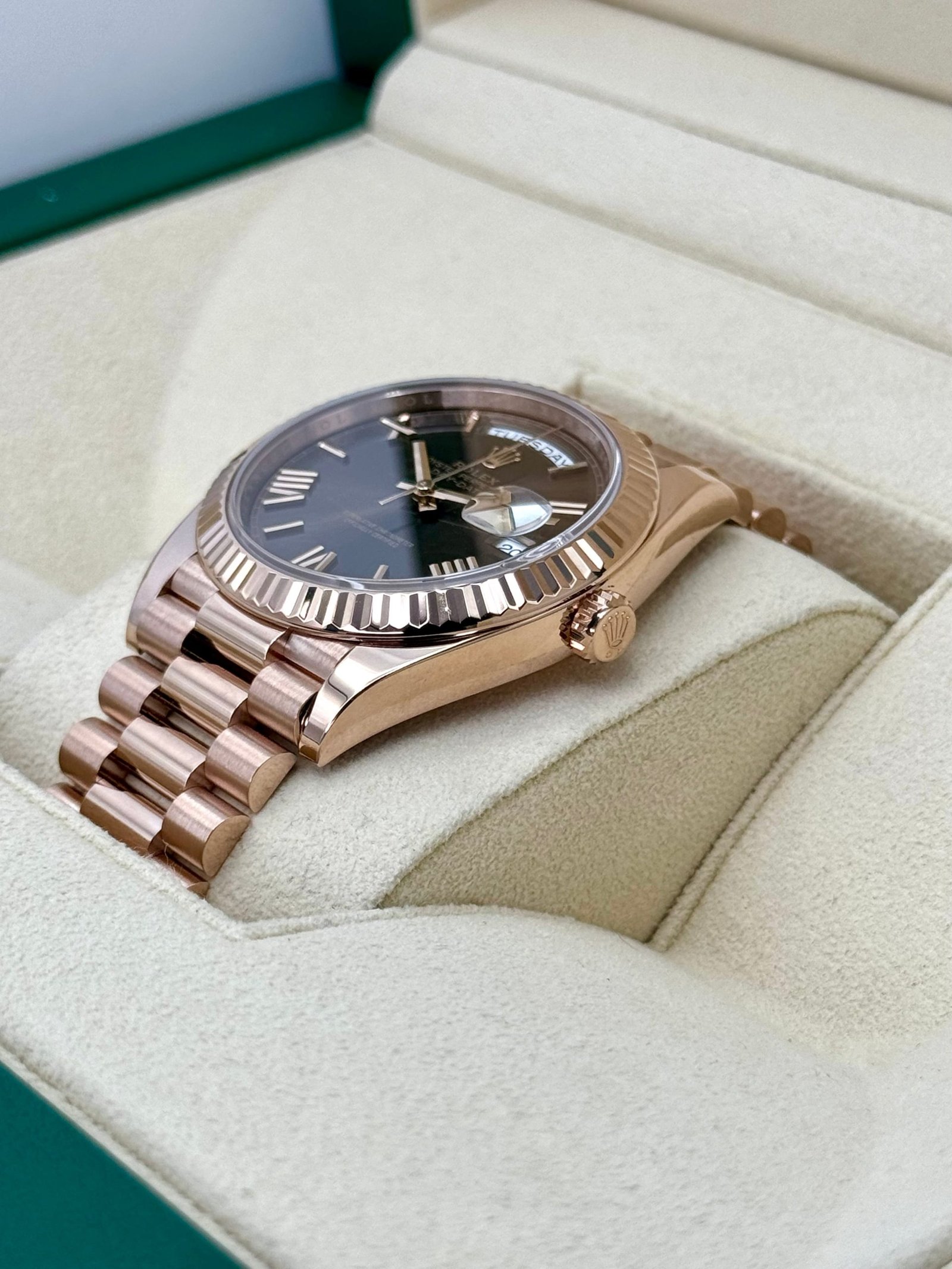 2024 Rolex Day-Date 40mm 228235 Rose Gold Chocolate Dial - Image 5