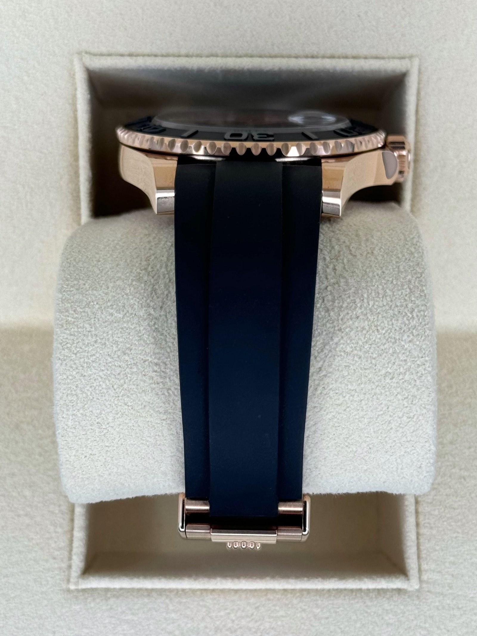 2024 Rolex Yacht-Master 40mm 126655 Rose Gold Oysterflex Black Dial - Image 3