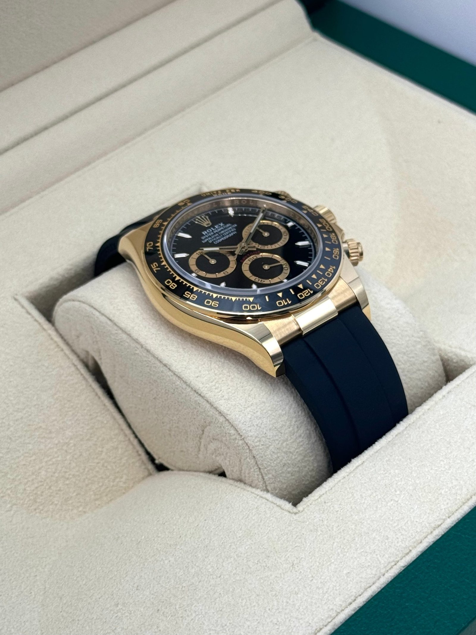 2024 Rolex Daytona 40mm 126518LN Yellow Gold Oysterflex Black Dial (Unworn) - Image 6