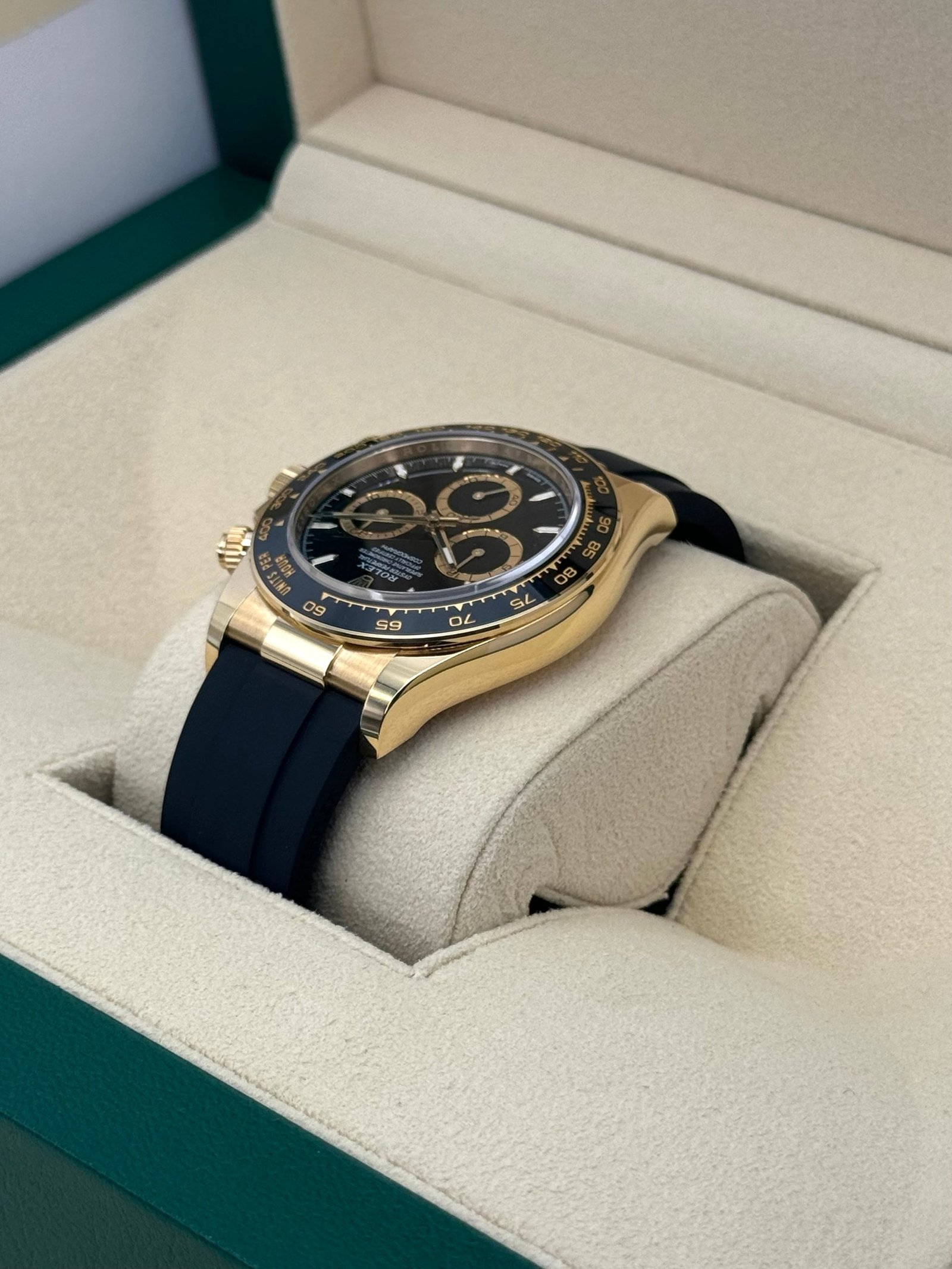 2024 Rolex Daytona 40mm 126518LN Yellow Gold Oysterflex Black Dial (Unworn) - Image 7