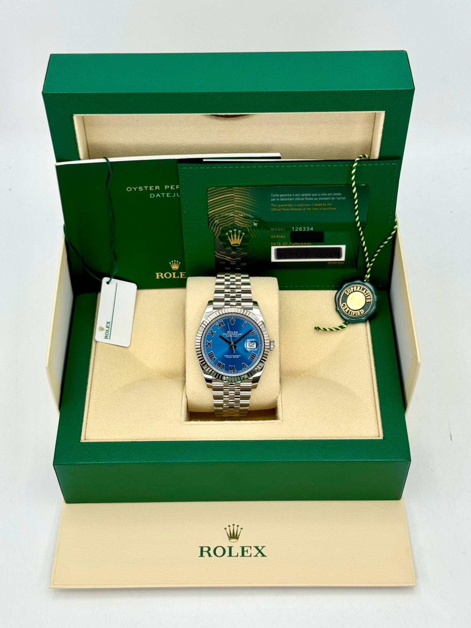 2024 Rolex Datejust 41mm 126334 Jubilee Blue Roman Numeral Dial (Unworn) - Image 11