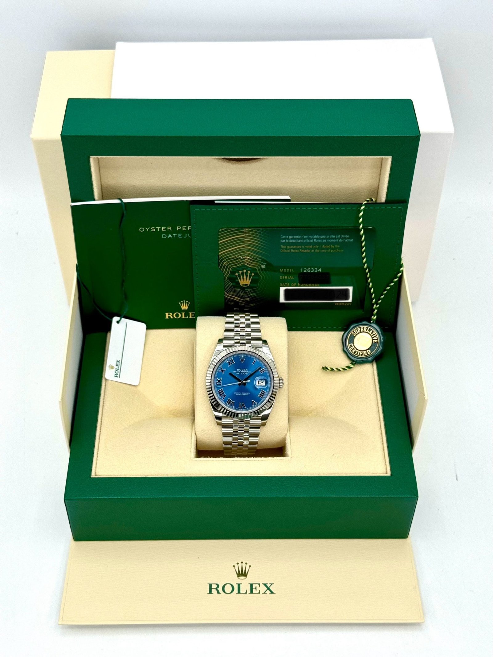 2024 Rolex Datejust 41mm 126334 Jubilee Blue Roman Numeral Dial (Unworn) - Image 12