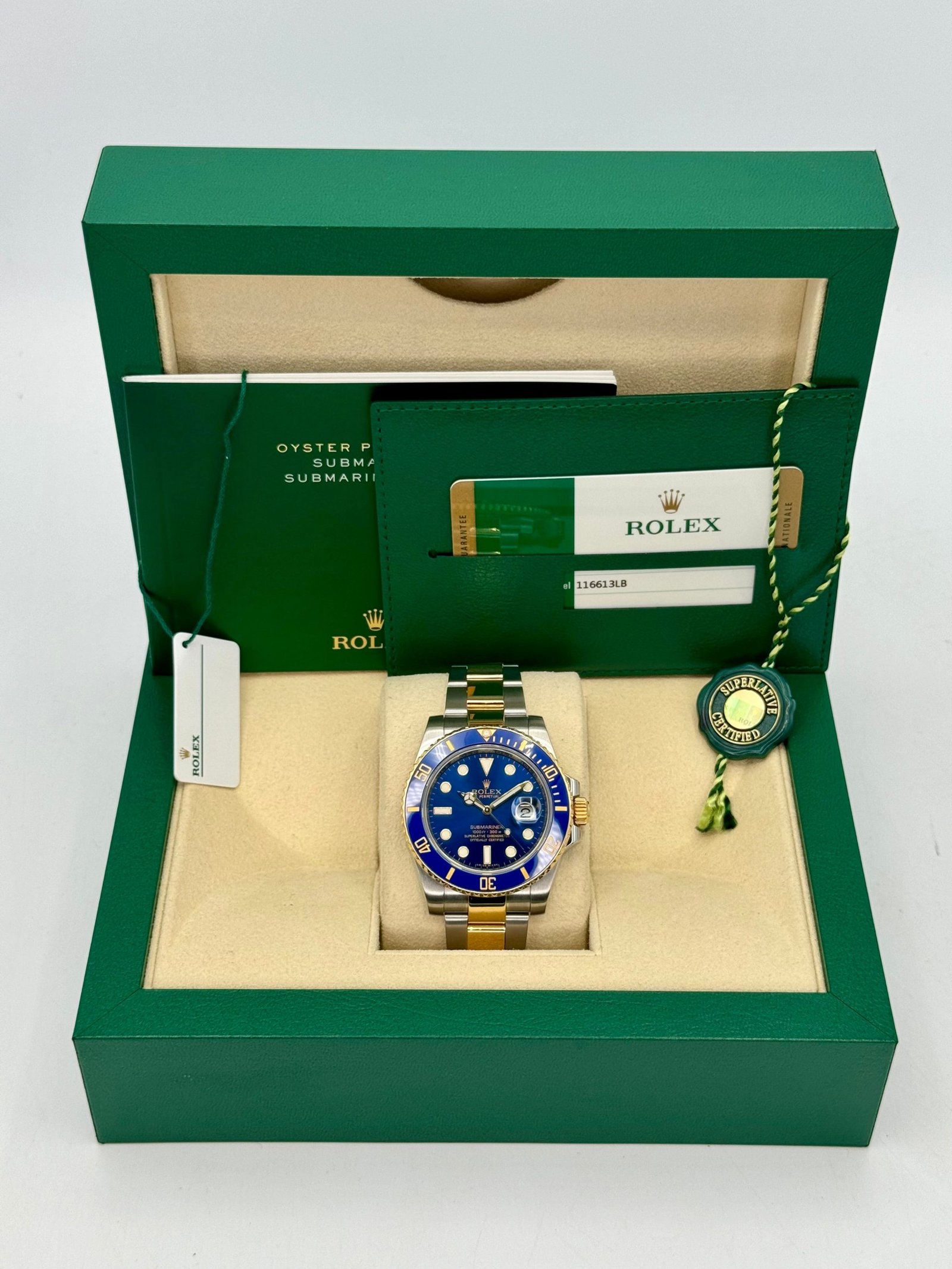 2016 Rolex Submariner “Bluesy” 40mm 116613LB Two-Tone Blue Dial - Image 11