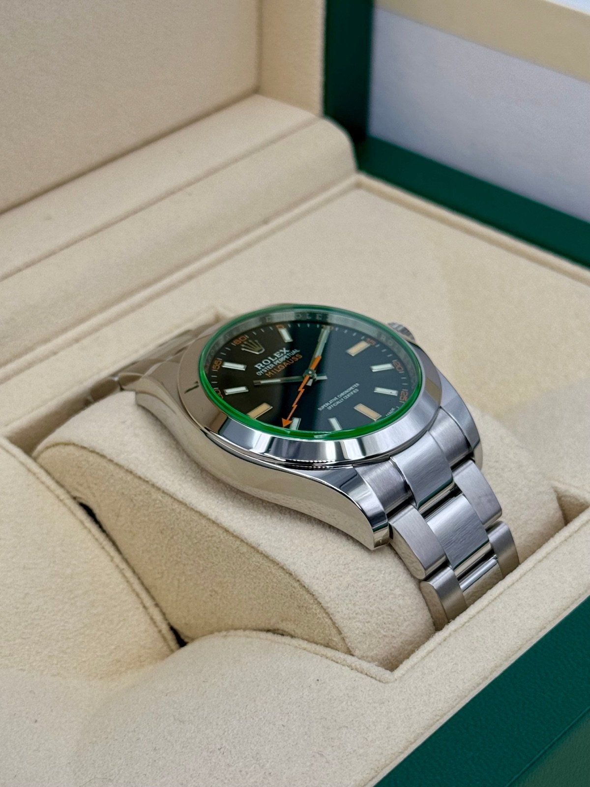 2021 Rolex Milgauss 40mm 116400GV Stainless Steel Black Dial - Image 6
