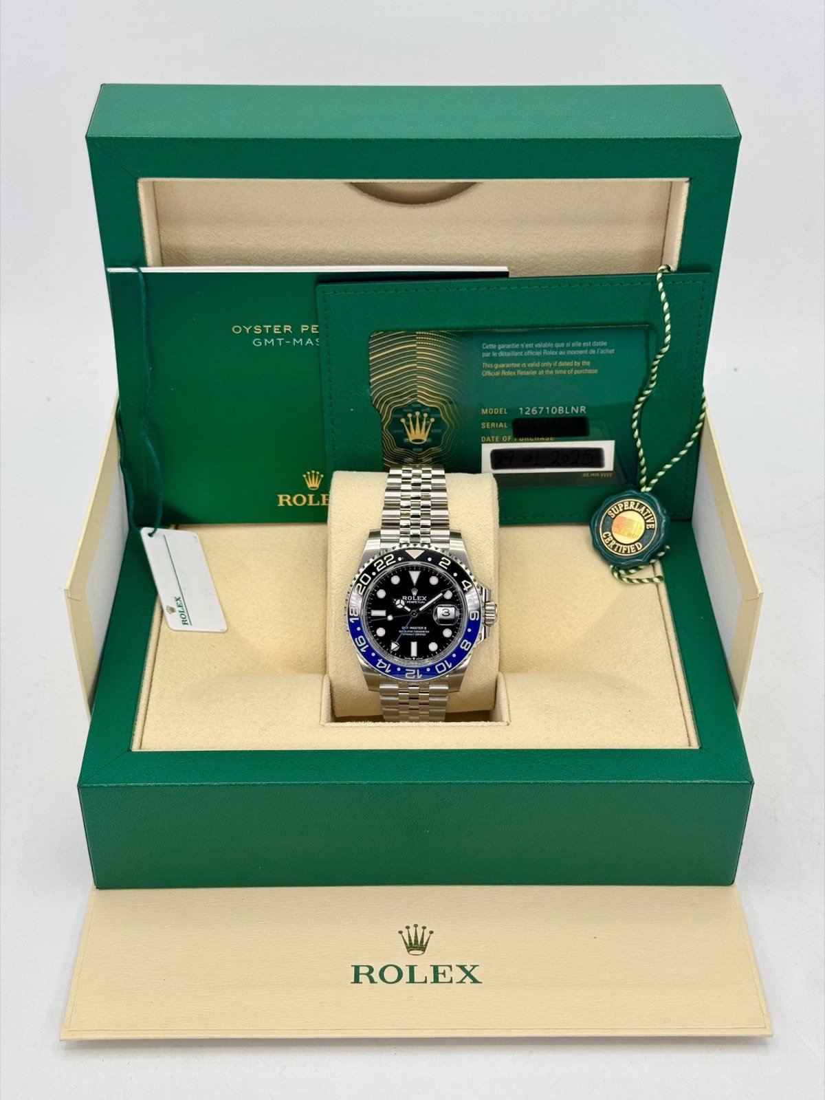 2025 Rolex GMT-Master II “Batgirl” 40mm 126710BLNR Jubilee (Unworn) - Image 9
