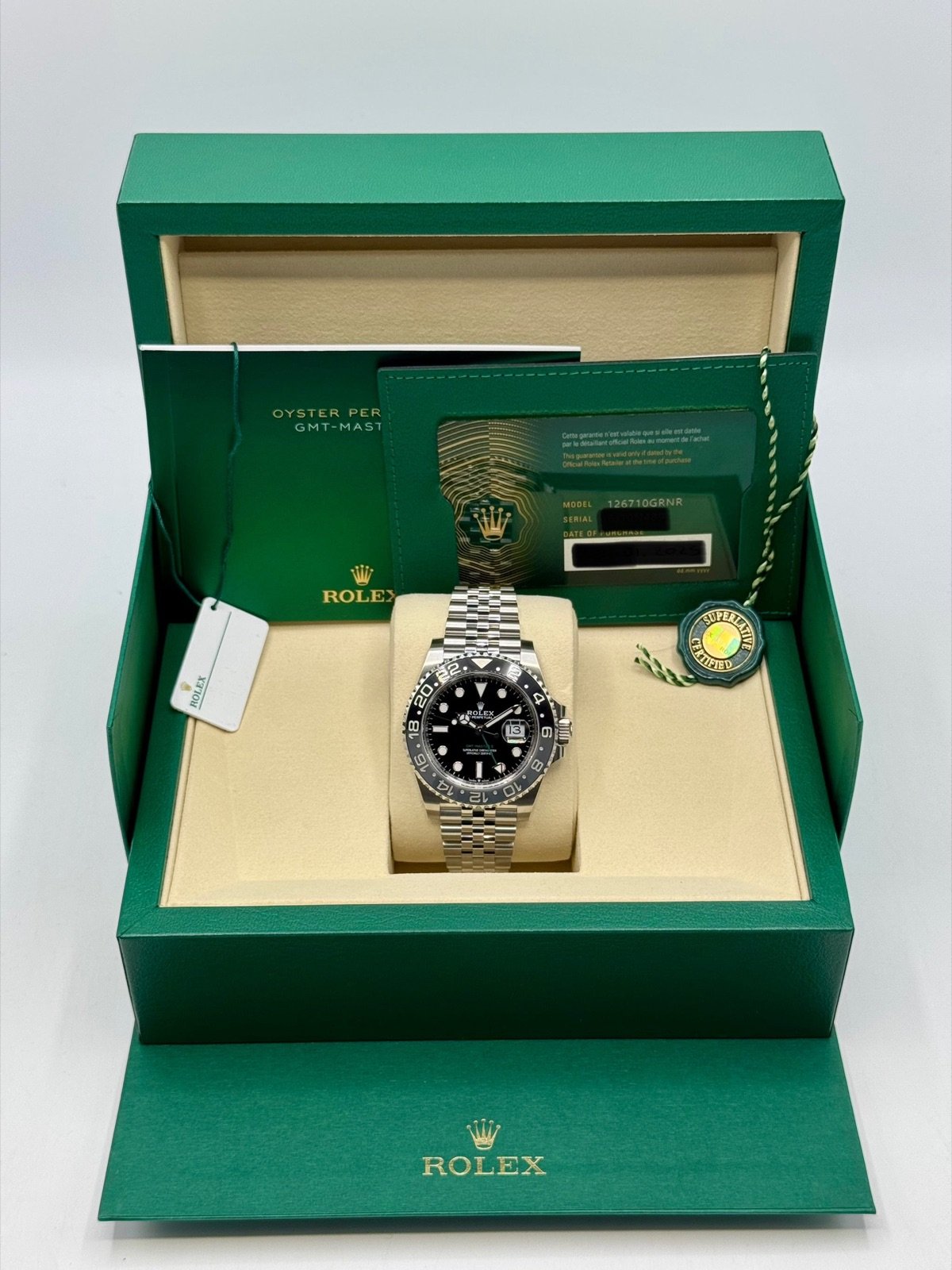 2025 Rolex GMT-Master II “Bruce Wayne” 40mm 126710GRNR Jubilee (Unworn) - Image 9