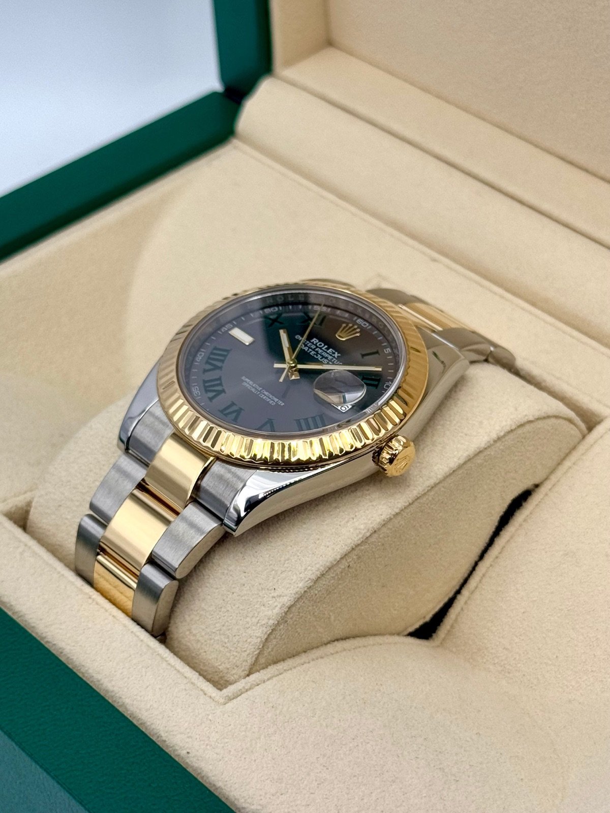2018 Rolex Datejust 41mm 126333 Two-Tone Oyster Wimbledon Dial - Image 5