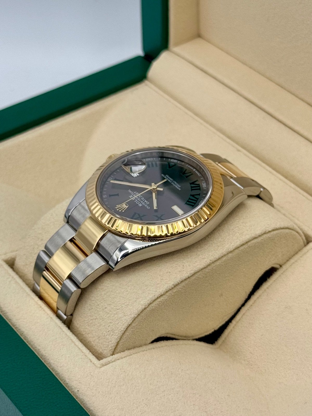2018 Rolex Datejust 41mm 126333 Two-Tone Oyster Wimbledon Dial - Image 7