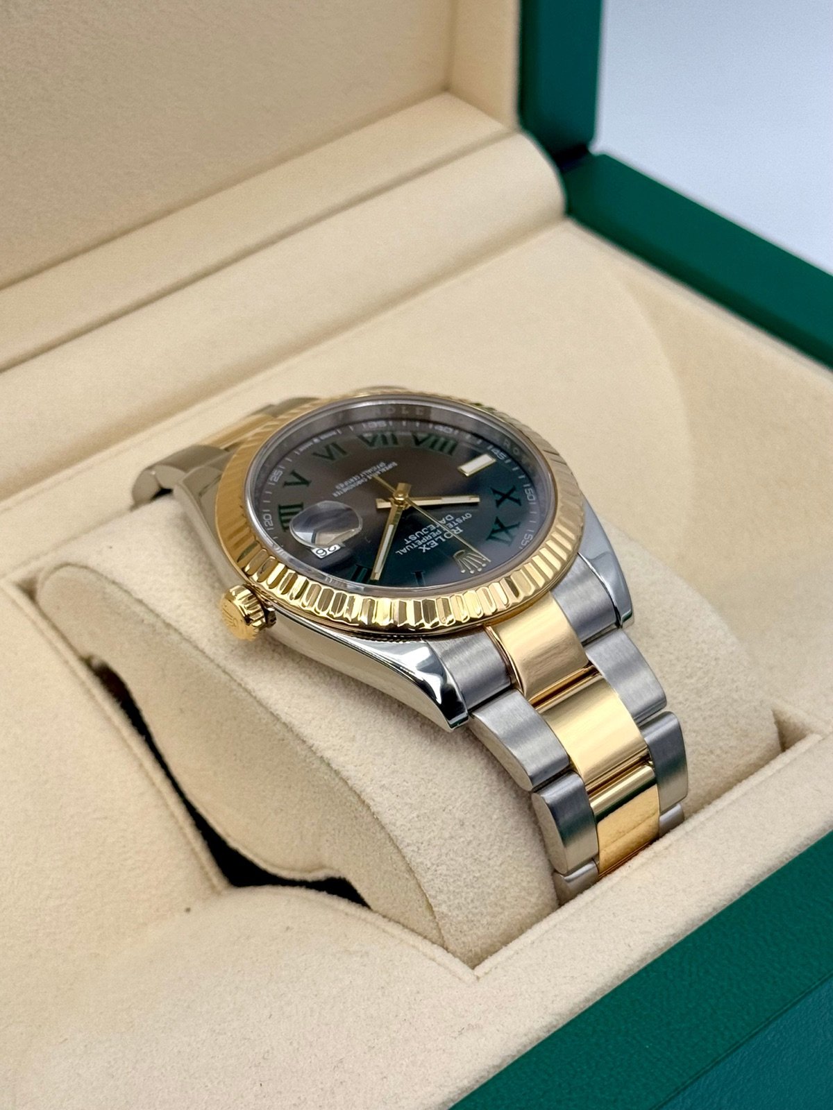 2018 Rolex Datejust 41mm 126333 Two-Tone Oyster Wimbledon Dial - Image 8