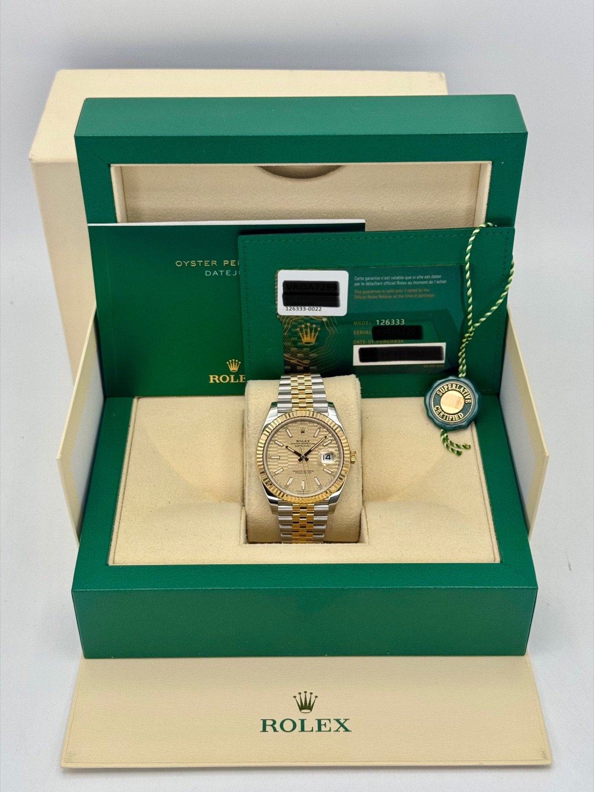 2022 Rolex Datejust 41mm 126333 Two-Tone Jubilee Champagne Motif Dial - Image 10