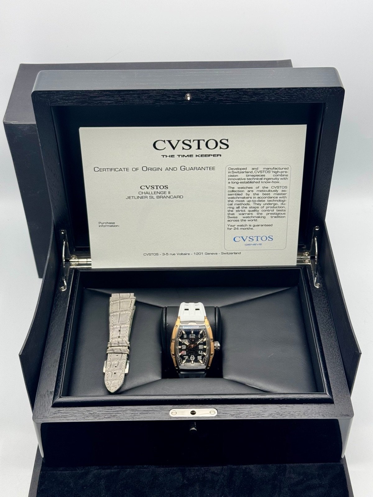 Cvstos Challenge II JetLiner SL Brancard 41mm Rose Gold & Titanium Skeleton - Image 10