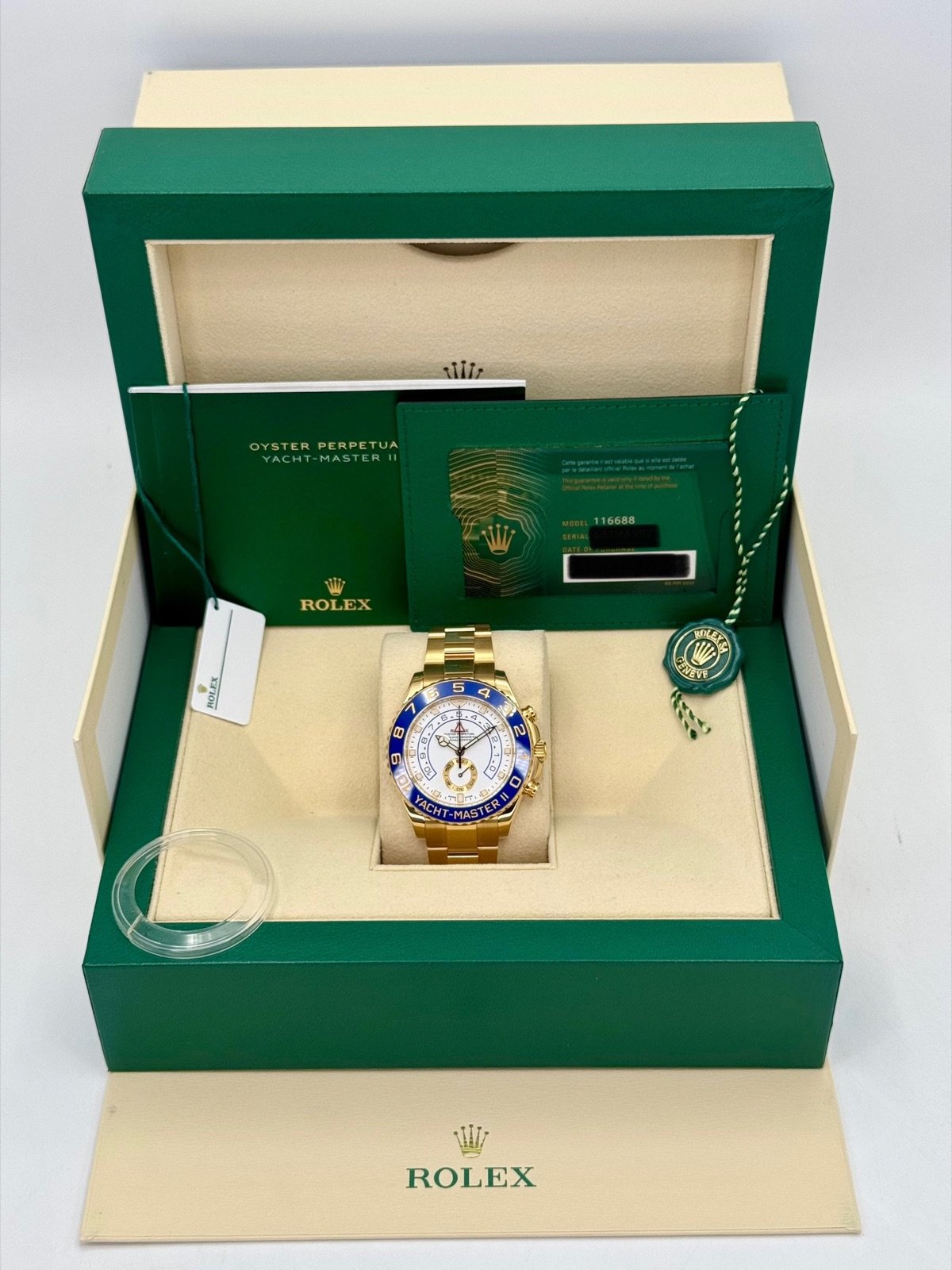 2022 Rolex Yacht-Master II 44mm 116688 18K Yellow Gold White Dial - Image 10