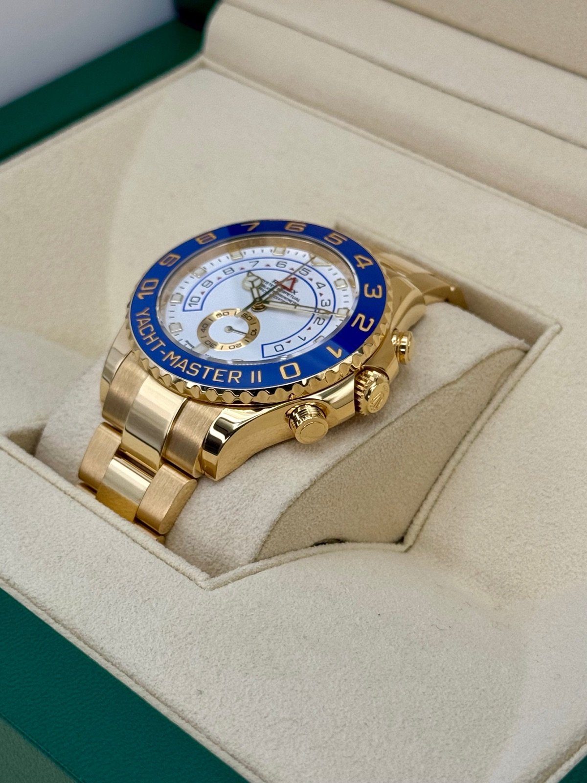 2022 Rolex Yacht-Master II 44mm 116688 18K Yellow Gold White Dial - Image 5