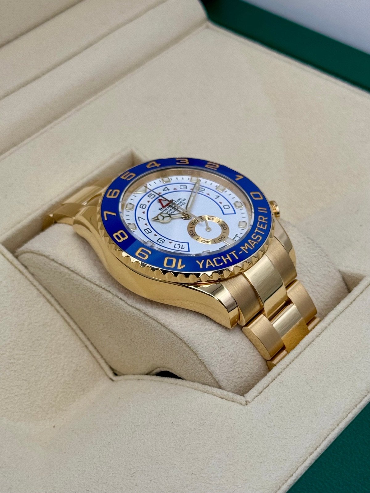 2022 Rolex Yacht-Master II 44mm 116688 18K Yellow Gold White Dial - Image 6