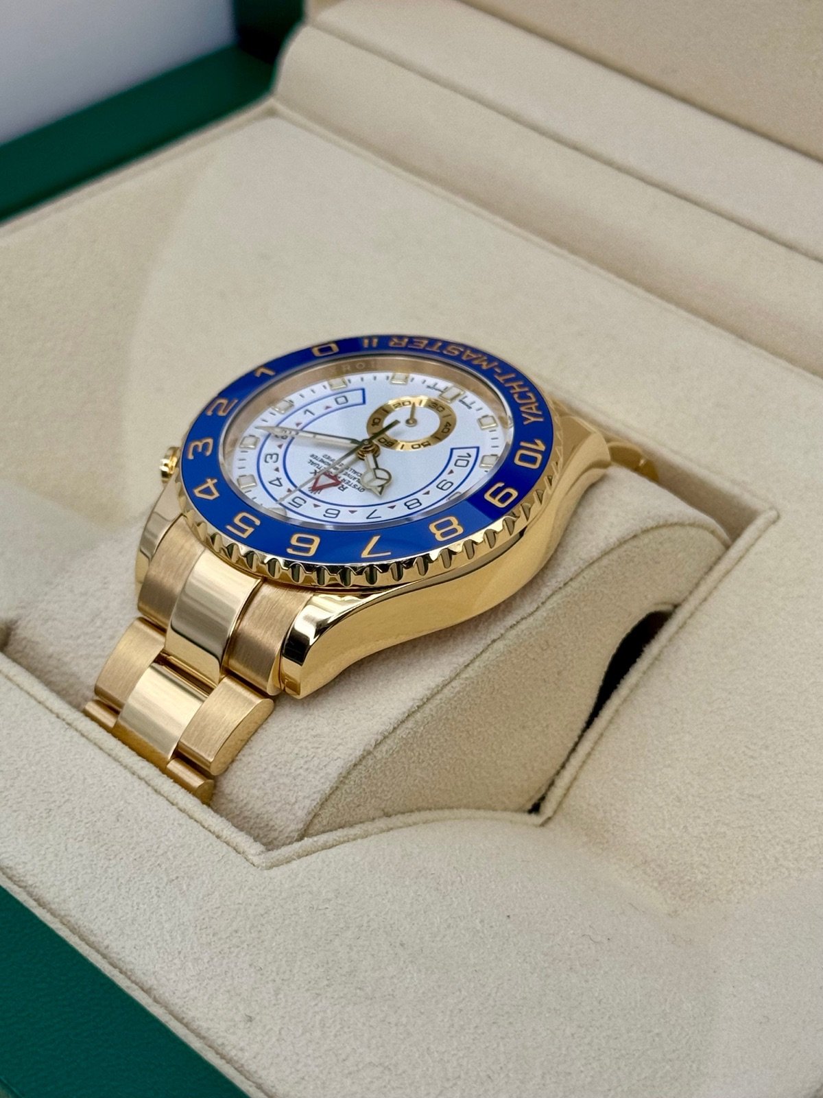 2022 Rolex Yacht-Master II 44mm 116688 18K Yellow Gold White Dial - Image 7