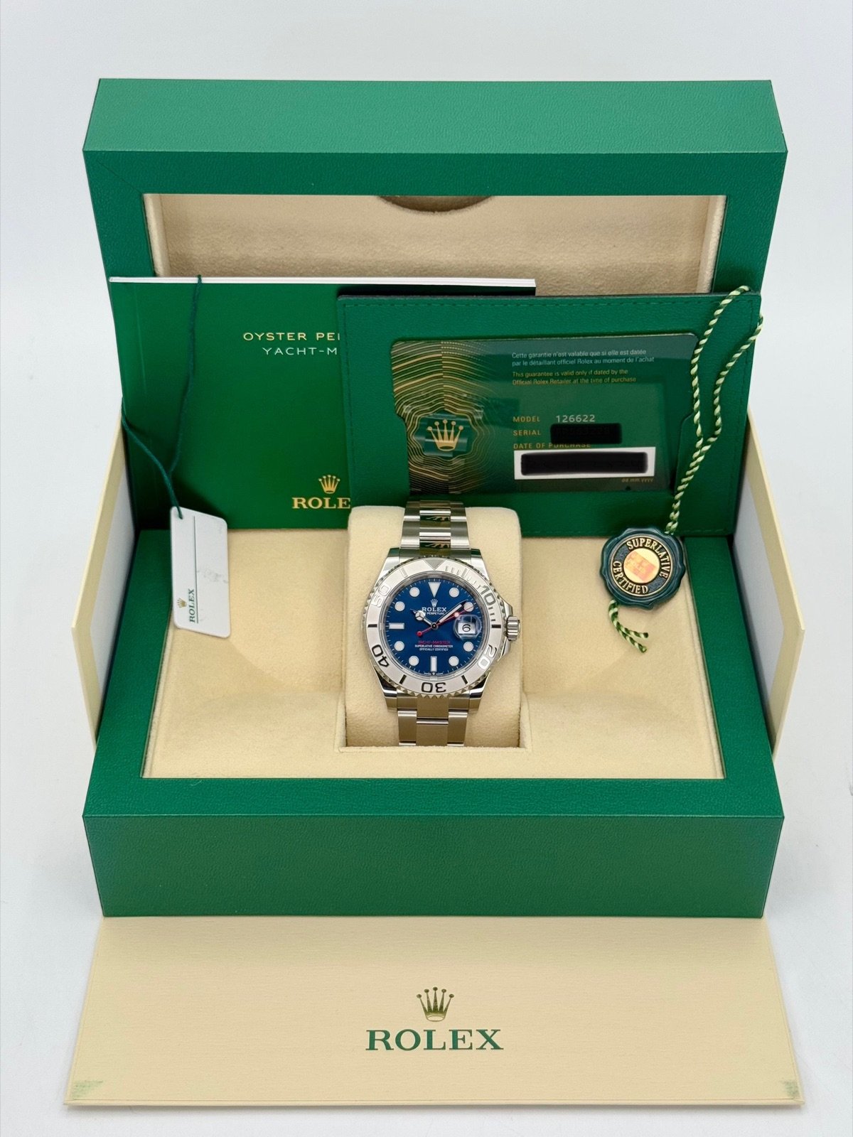 2024 Rolex Yacht-Master 40mm 126622 Stainless Steel Blue Dial (Unworn) - Image 11