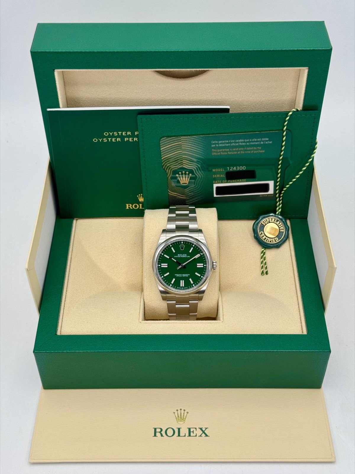 2023 Rolex Oyster Perpetual 41mm 124300 Green Dial - Image 11
