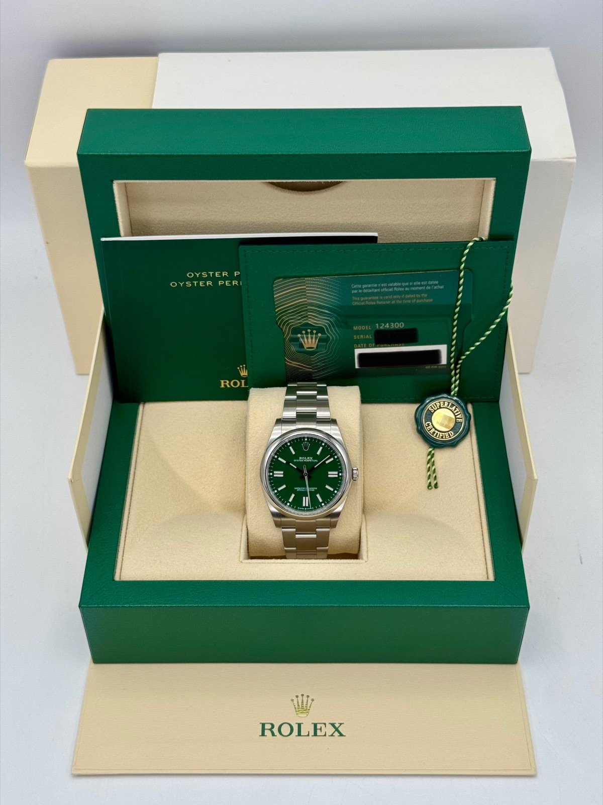 2023 Rolex Oyster Perpetual 41mm 124300 Green Dial - Image 12