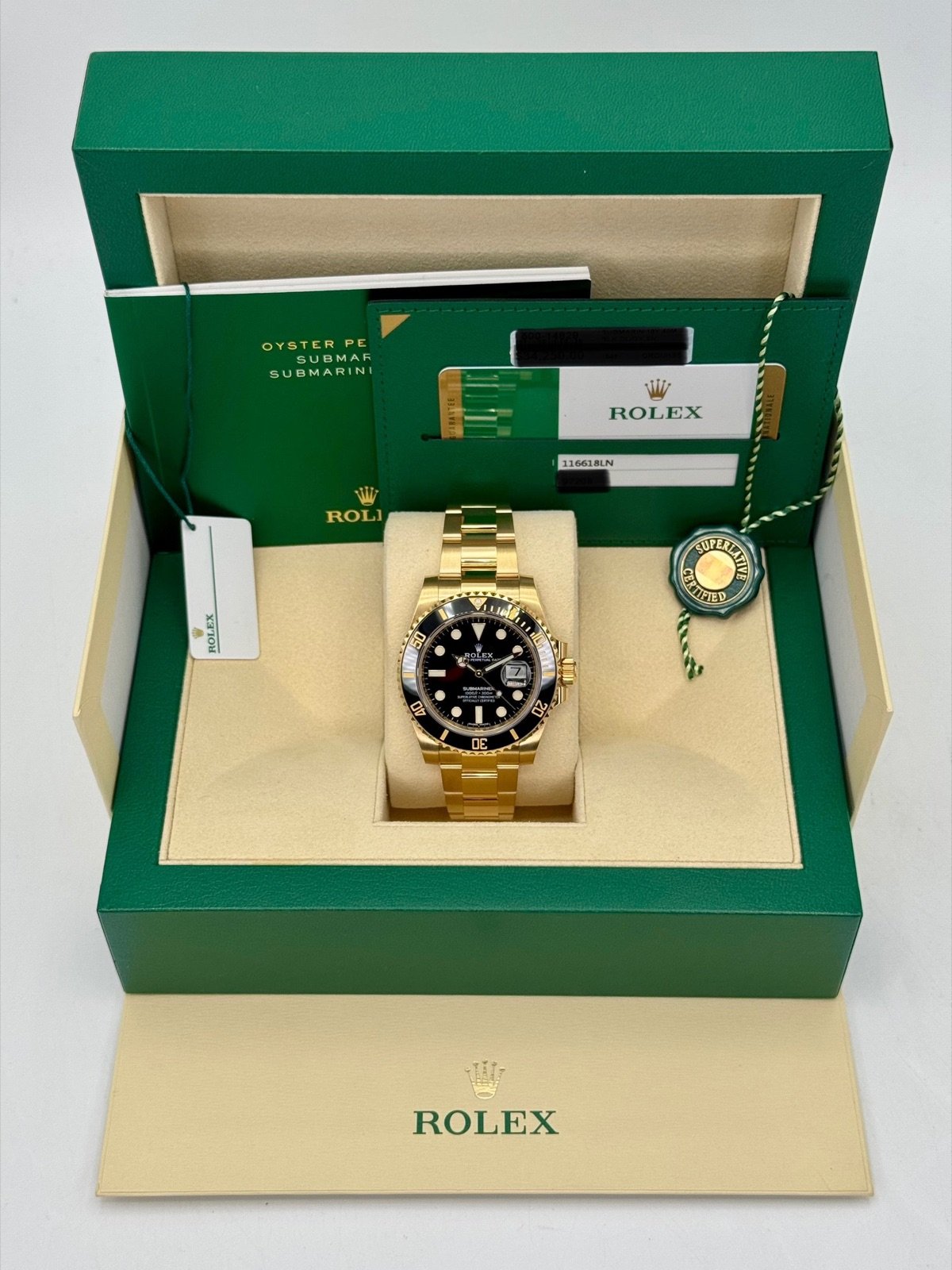 2020 Rolex Submariner 40mm 116618LN 18K Yellow Gold Black Dial - Image 11