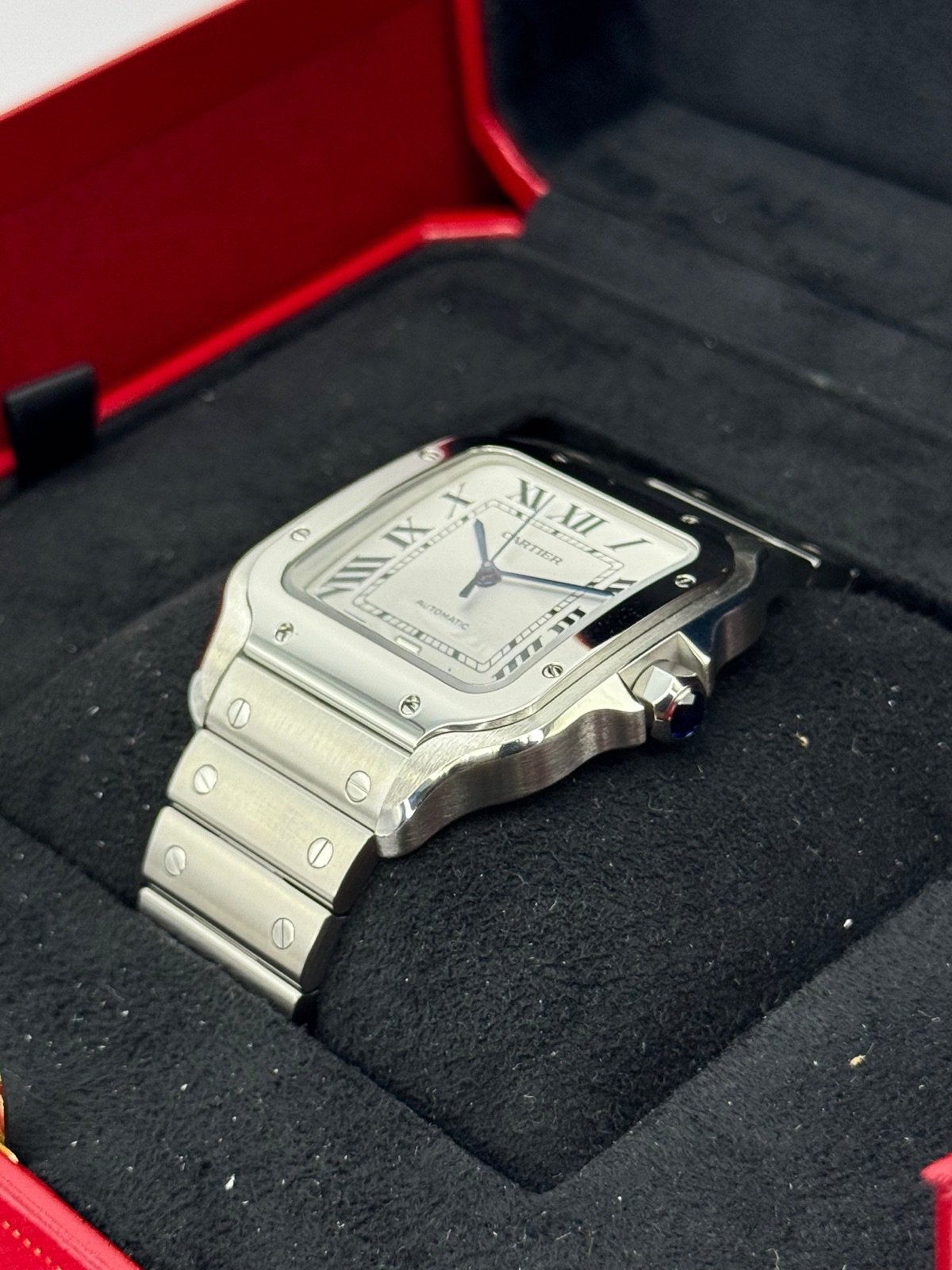 2022 Santos De Cartier 39.8mm WSSA0018 Stainless Steel White Dial - Image 5