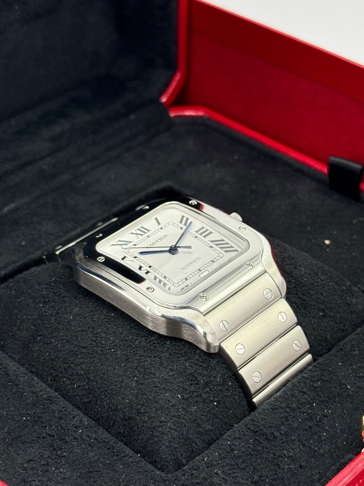 2022 Santos De Cartier 39.8mm WSSA0018 Stainless Steel White Dial - Image 6