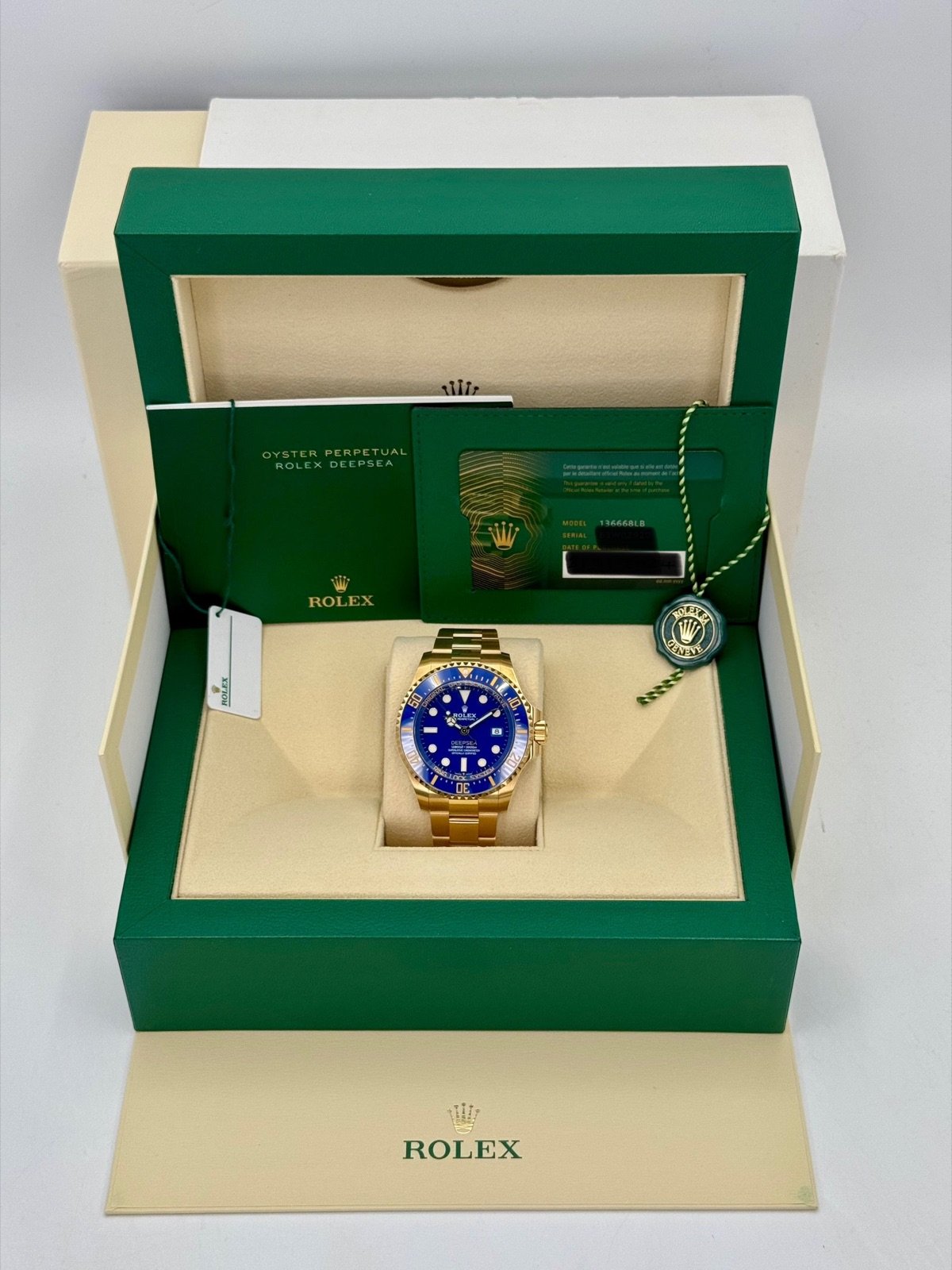 2024 Rolex Deepsea 44mm 136668LB 18K Yellow Gold Blue Dial (Unworn) - Image 12