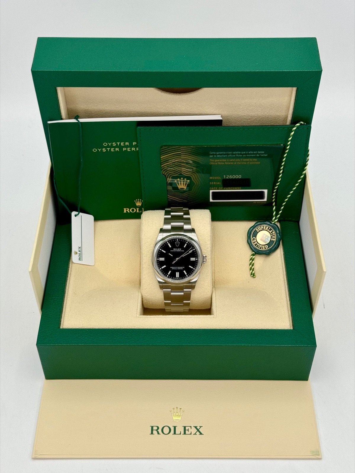 2023 Rolex Oyster Perpetual 36mm 126000 Black Dial - Image 11